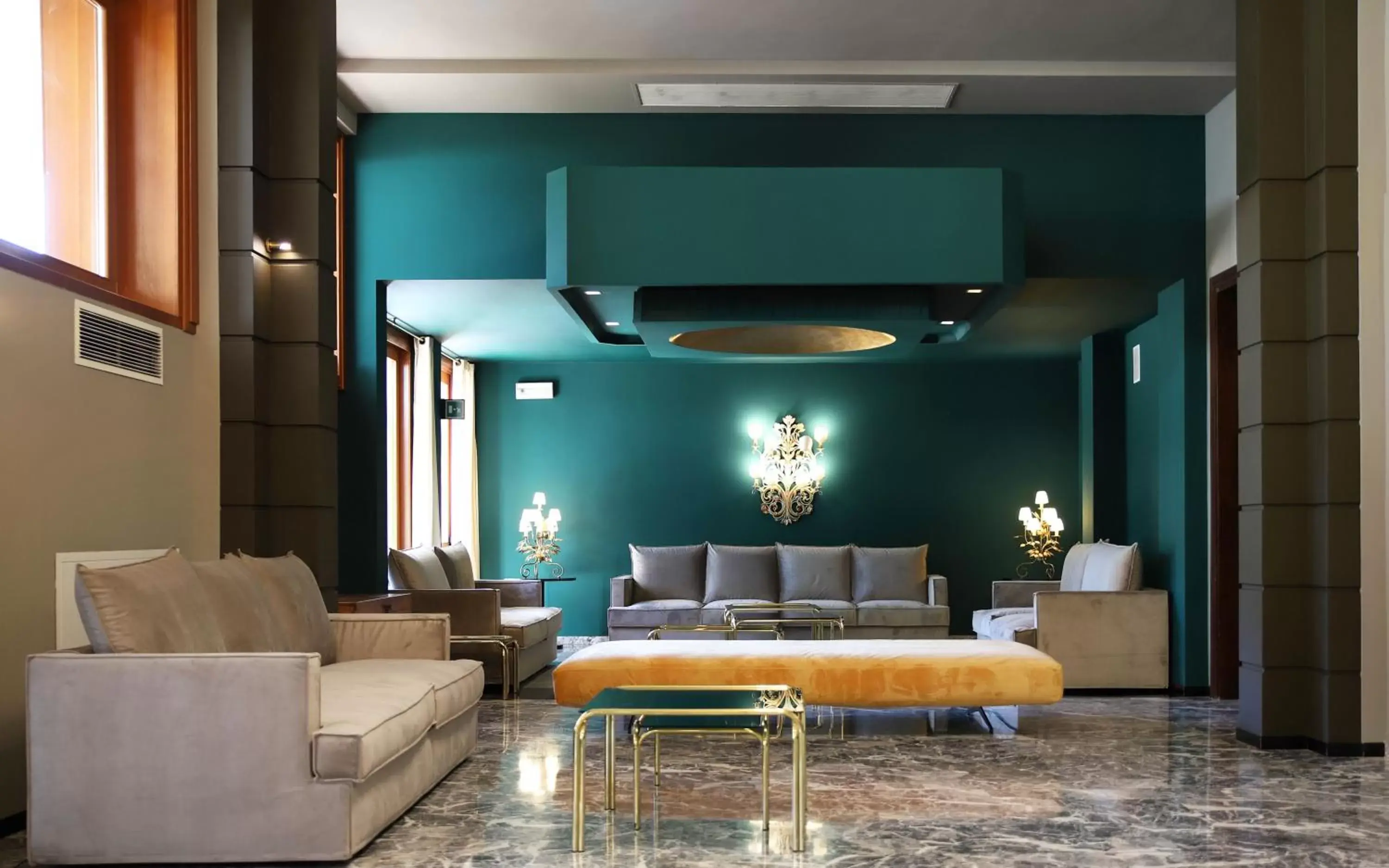 Lobby or reception, TV/Entertainment Center in Hotel Terme Delle Nazioni