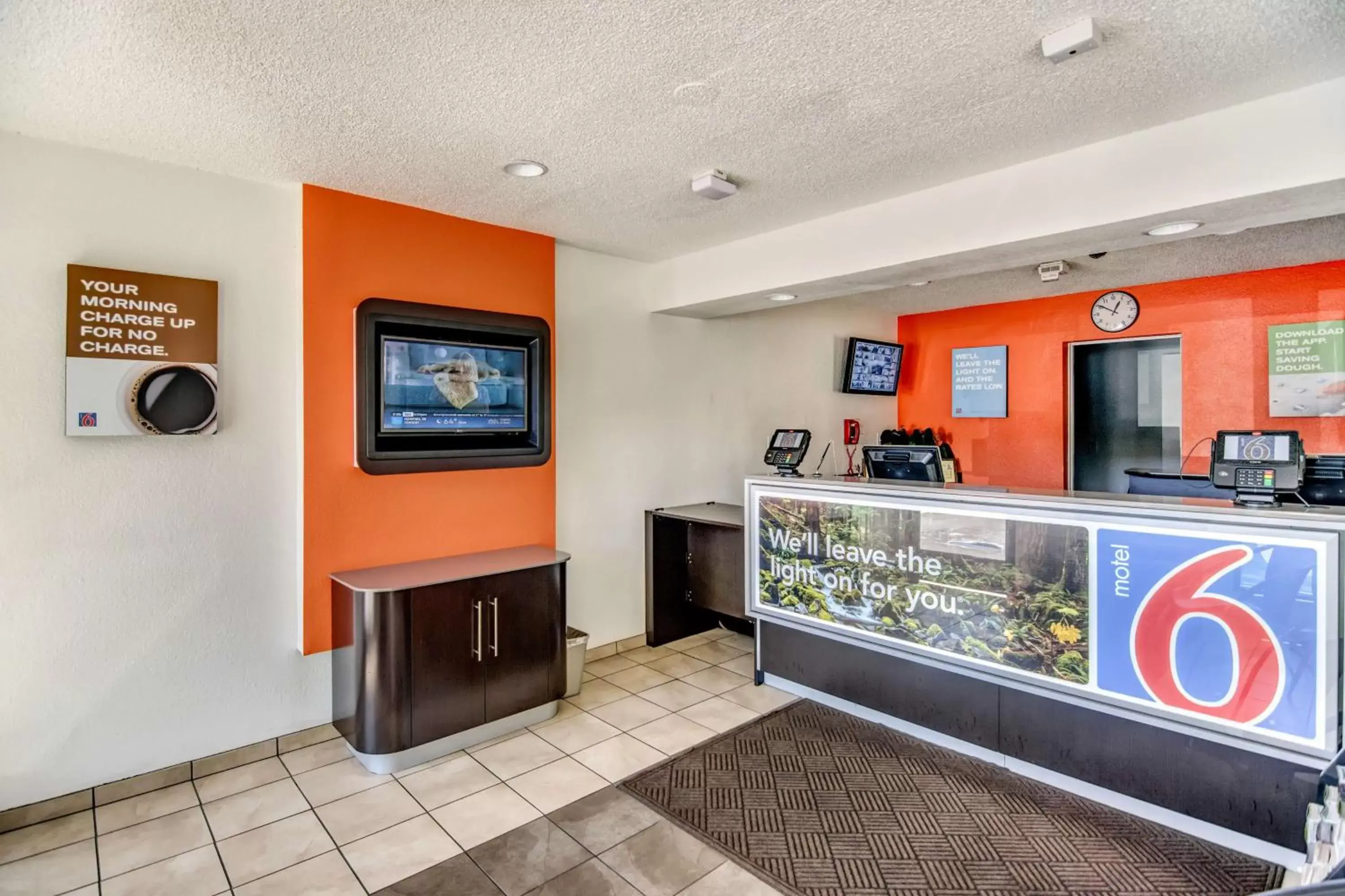 TV and multimedia, Lobby/Reception in Motel 6-Stockton, CA - North