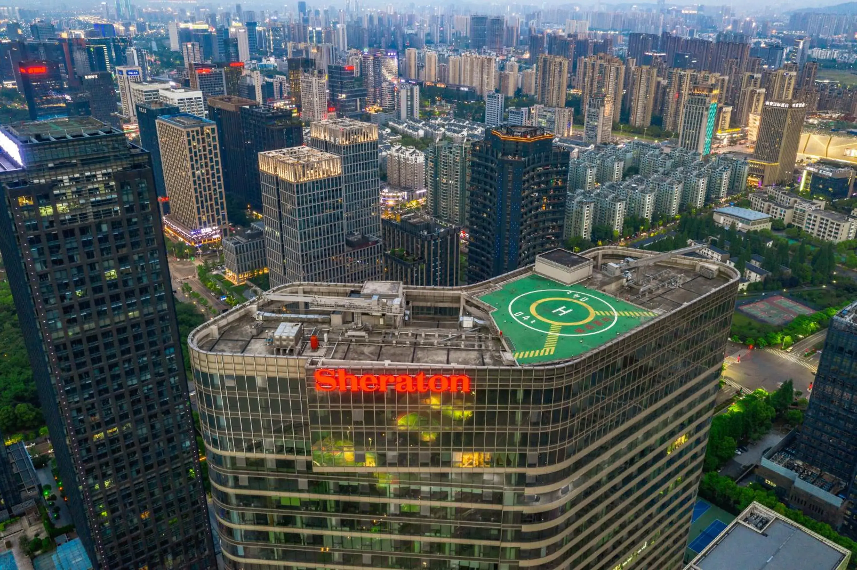 Property building, Bird's-eye View in Sheraton Grand Hangzhou Binjiang Hotel