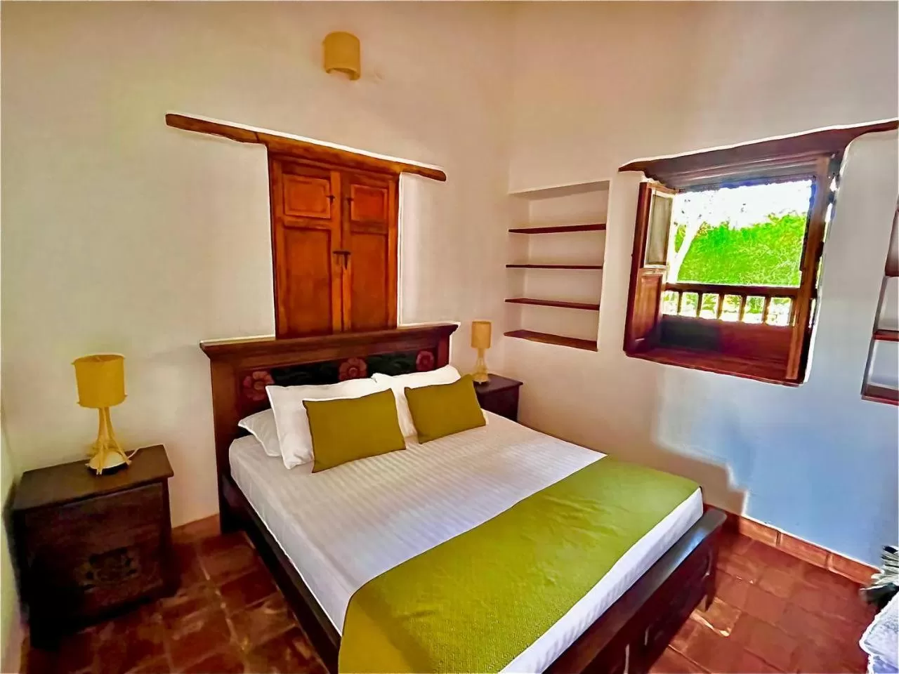 Bathroom, Bed in Hotel Finca Buenos Aires Barichara