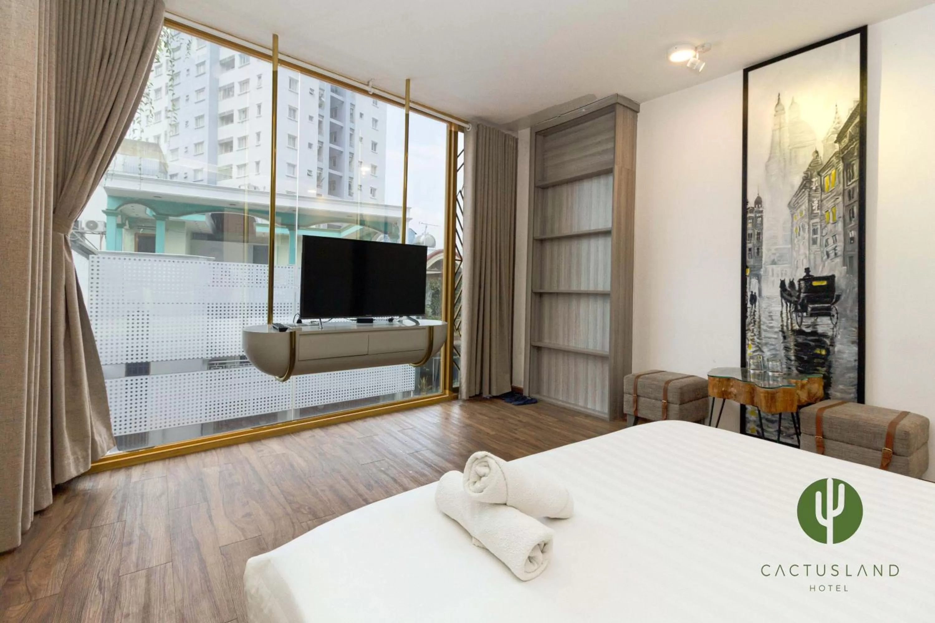 Bed in Cactusland Boutique Hotel