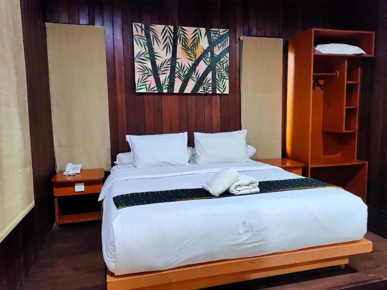 Bed in Exotic Komodo Hotel
