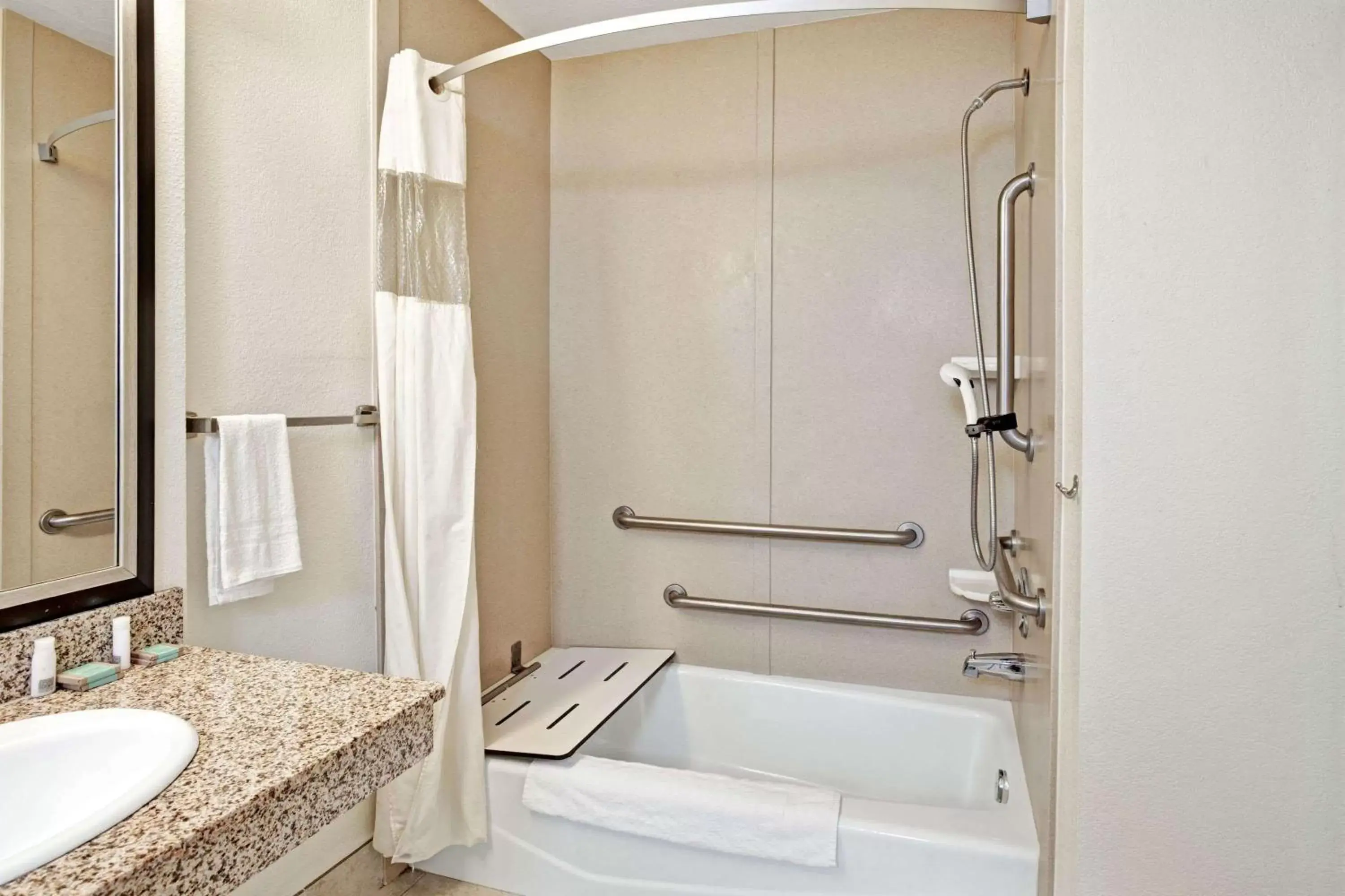 Bathroom in Travelodge by Wyndham Banning Casino and Outlet Mall
