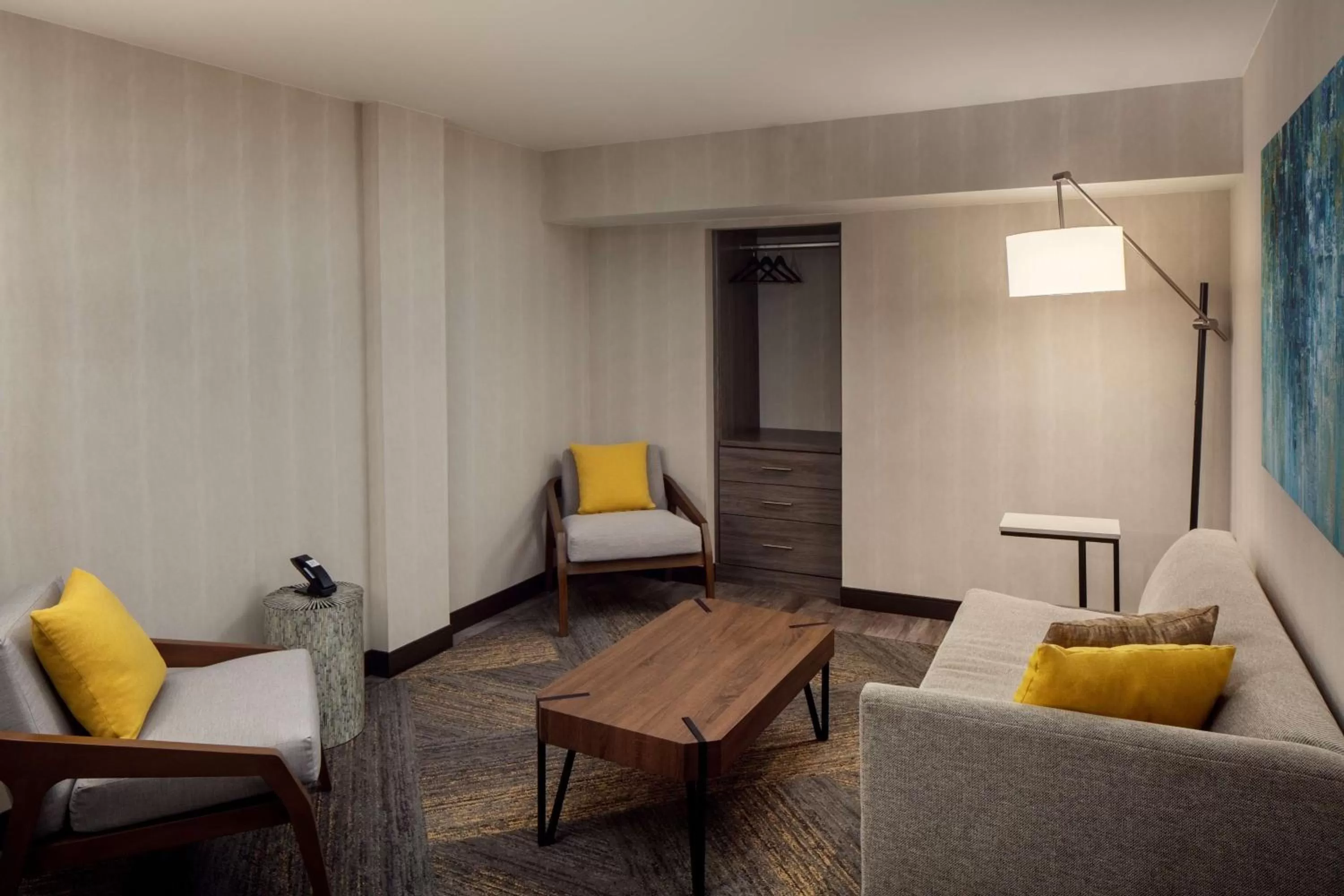 Living room in The Bethesdan Hotel, Tapestry Collection by Hilton