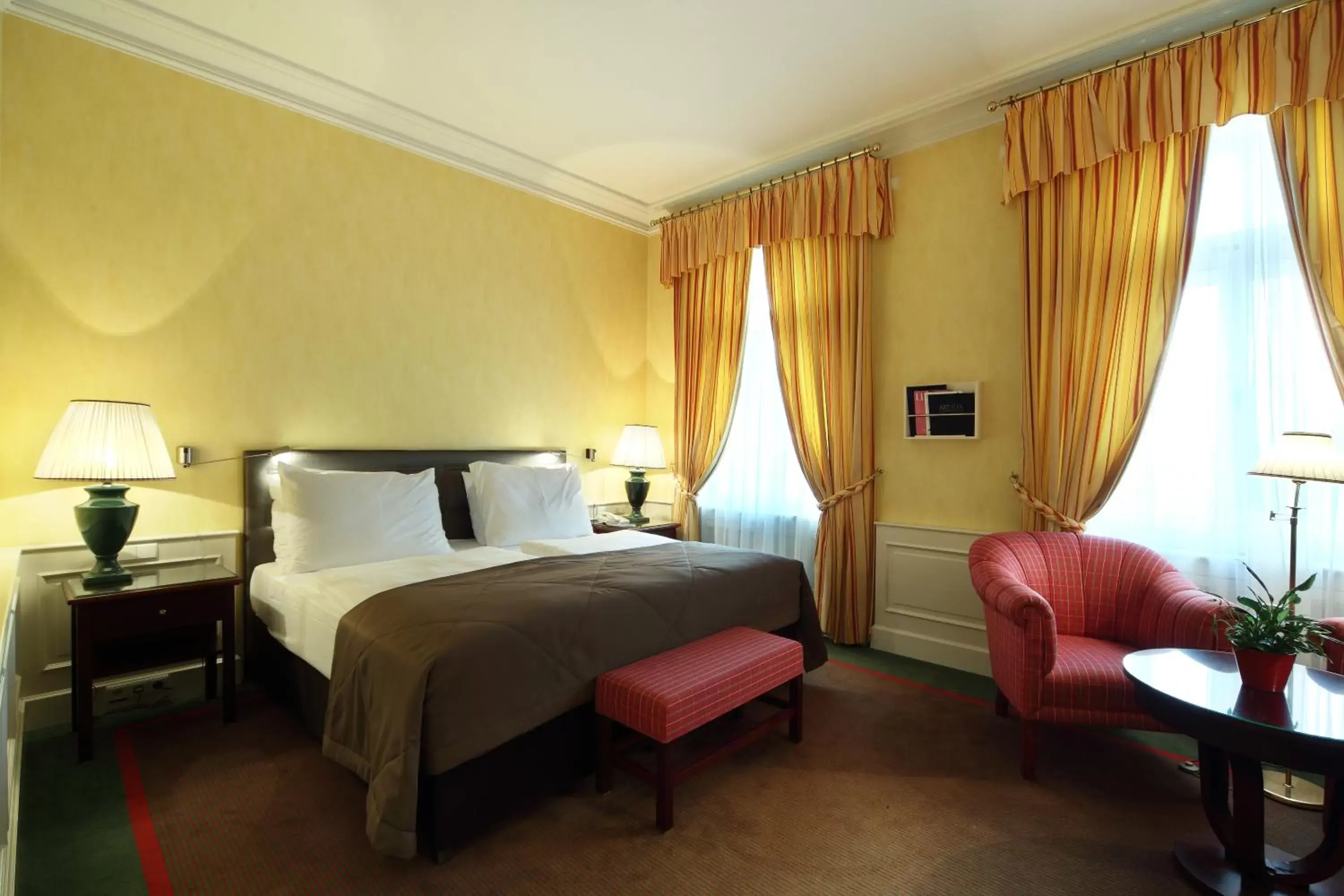 Bed in Le Palais Art Hotel Prague