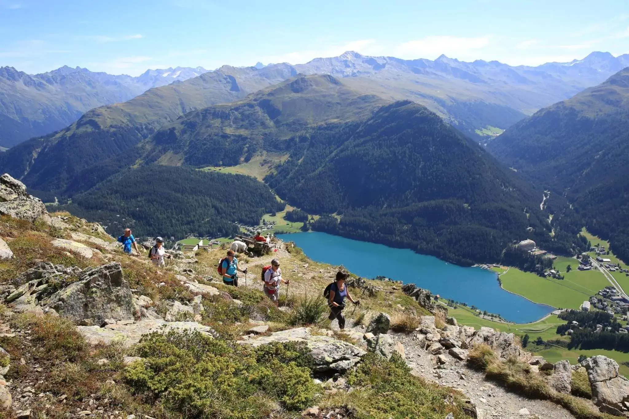 Property building, Bird's-eye View in AlpenGold Hotel Davos