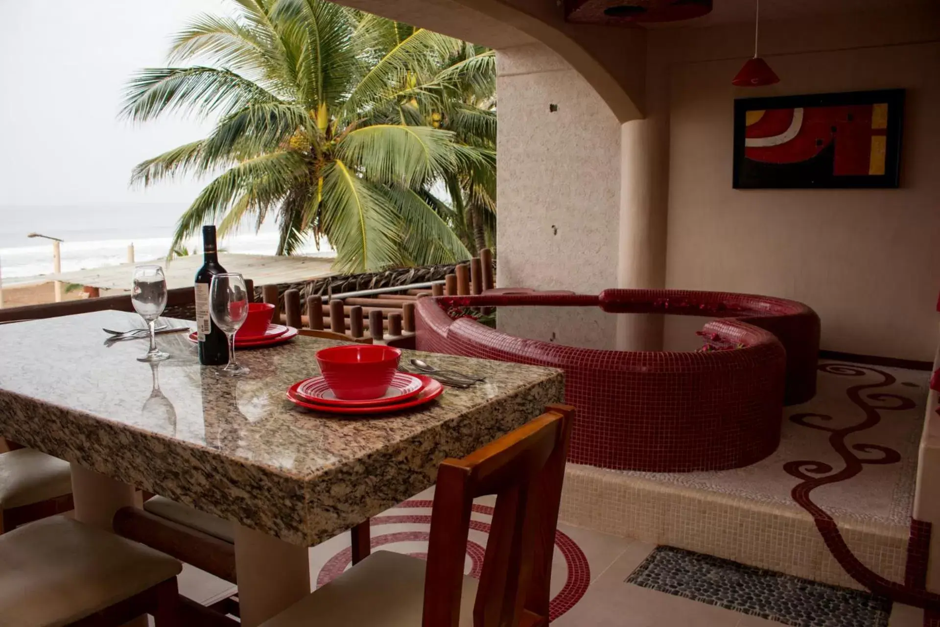 Seating area in Hotel Villas Punta Blanca