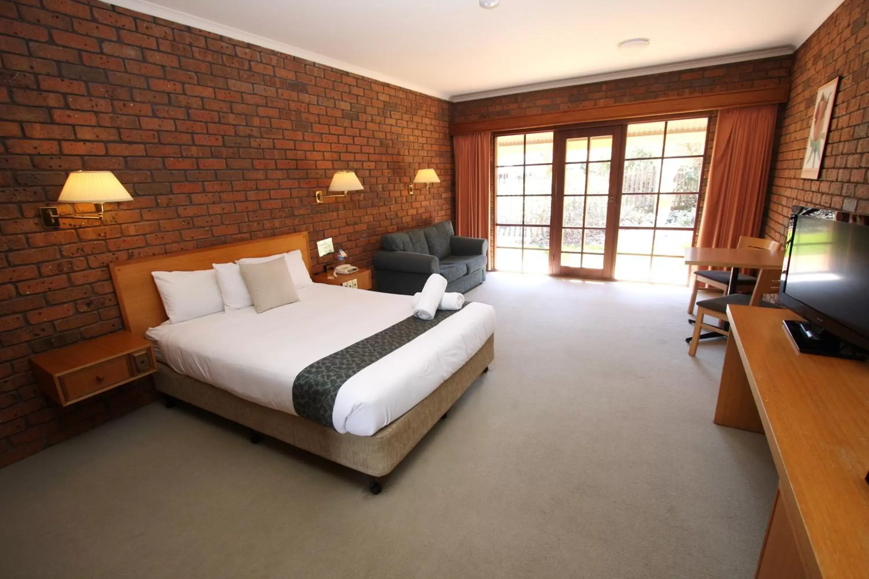 Bedroom in Grange Burn Motel