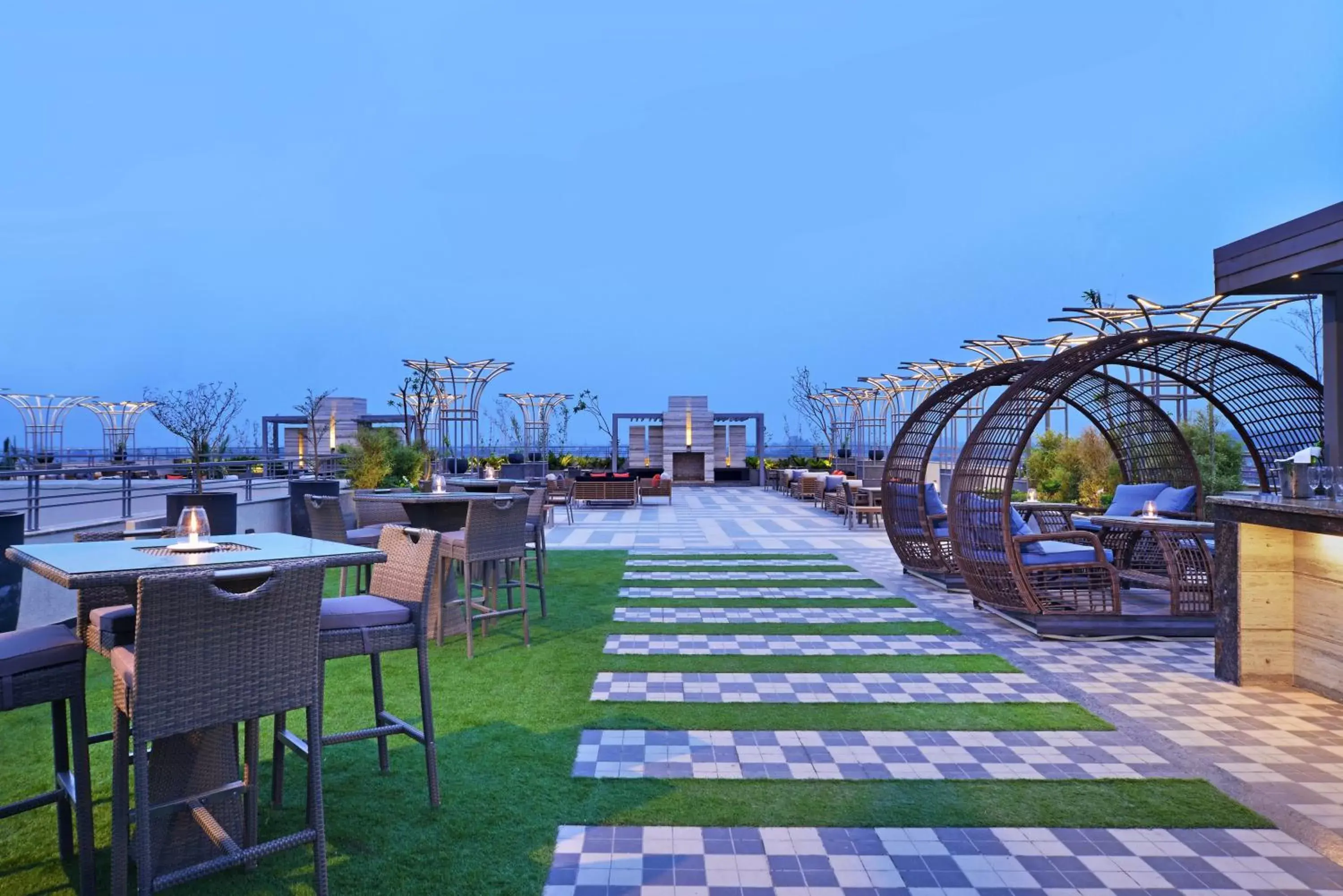 Balcony/Terrace, Restaurant/Places to Eat in Radisson Chandigarh Zirakpur