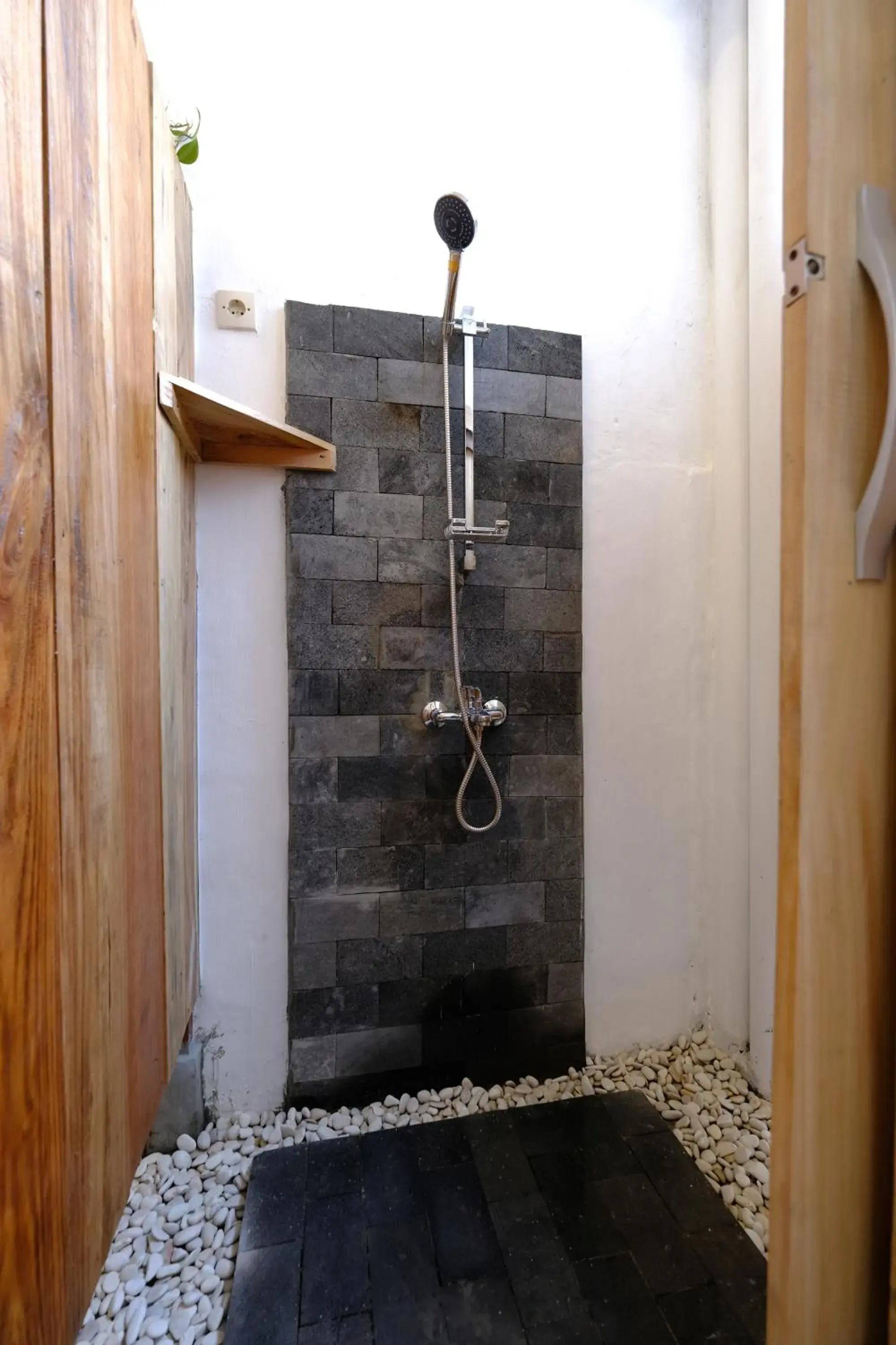 Shower in Wood Stone