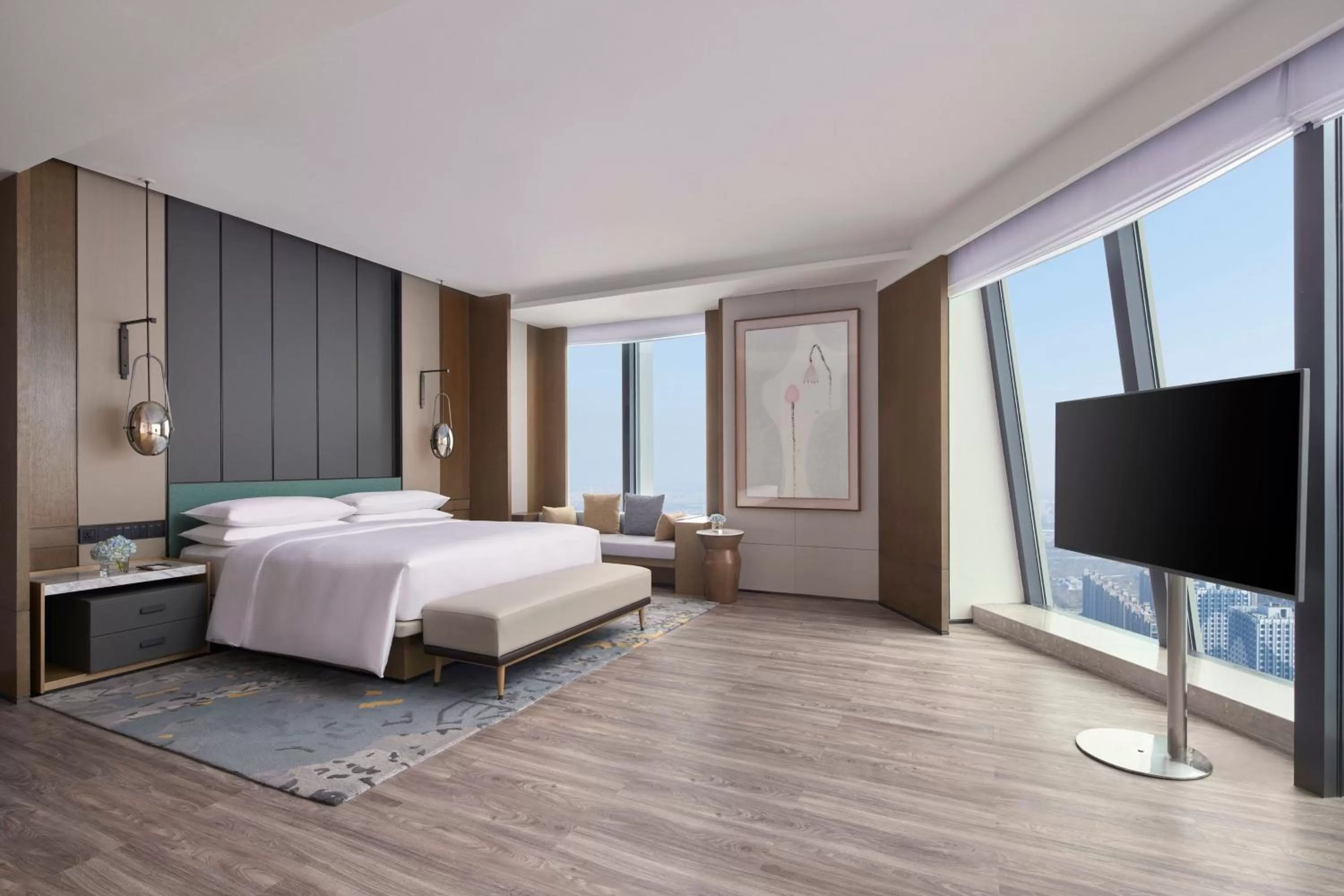 Bedroom, Bed in Jinhua Marriott Hotel