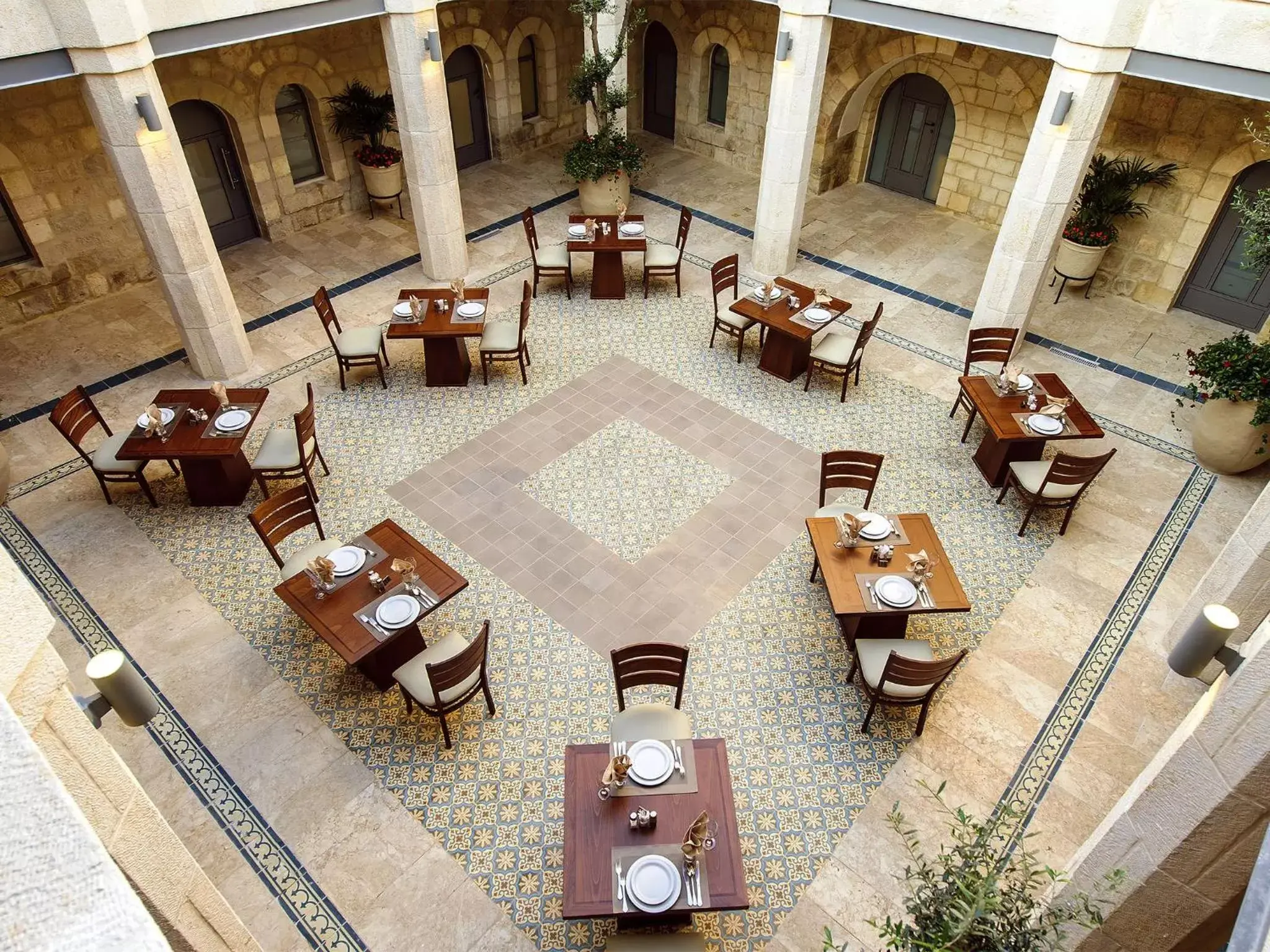 Balcony/Terrace, Restaurant/Places to Eat in The Sephardic House Hotel in The Jewish Quarter