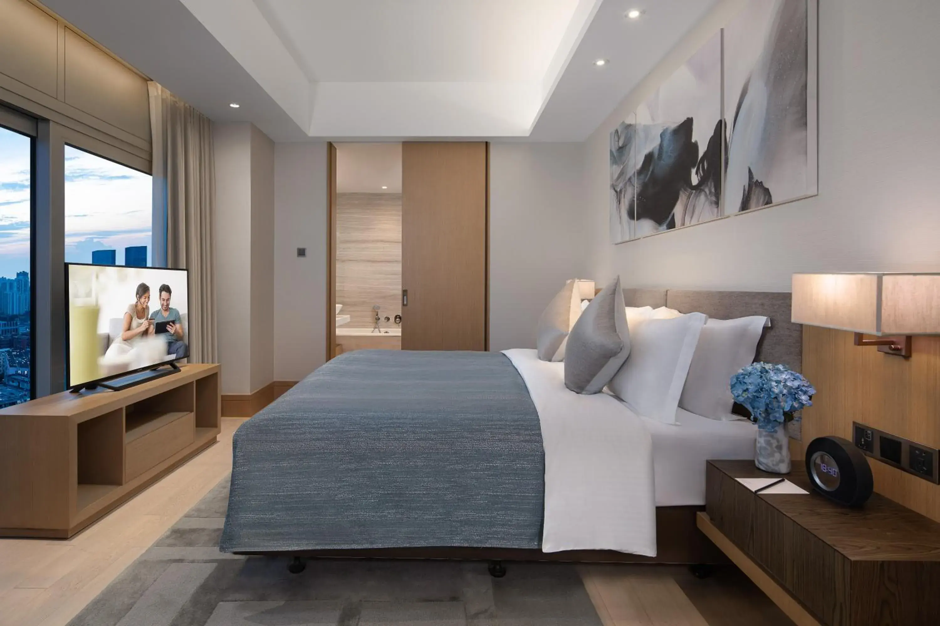 Bedroom in Ascott Raffles City Shenzhen