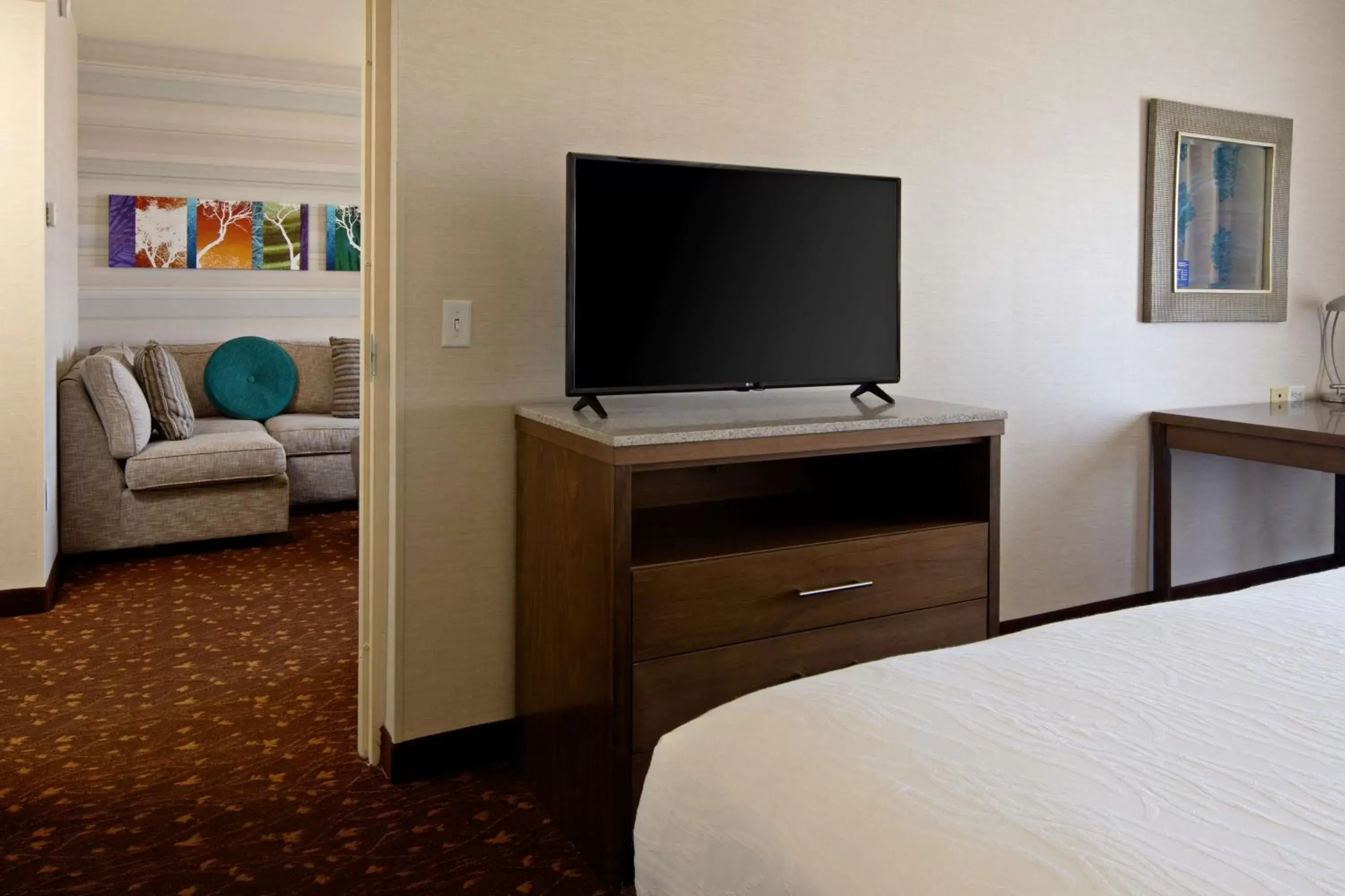 Living room, TV/Entertainment Center in Hilton Garden Inn Albuquerque Airport