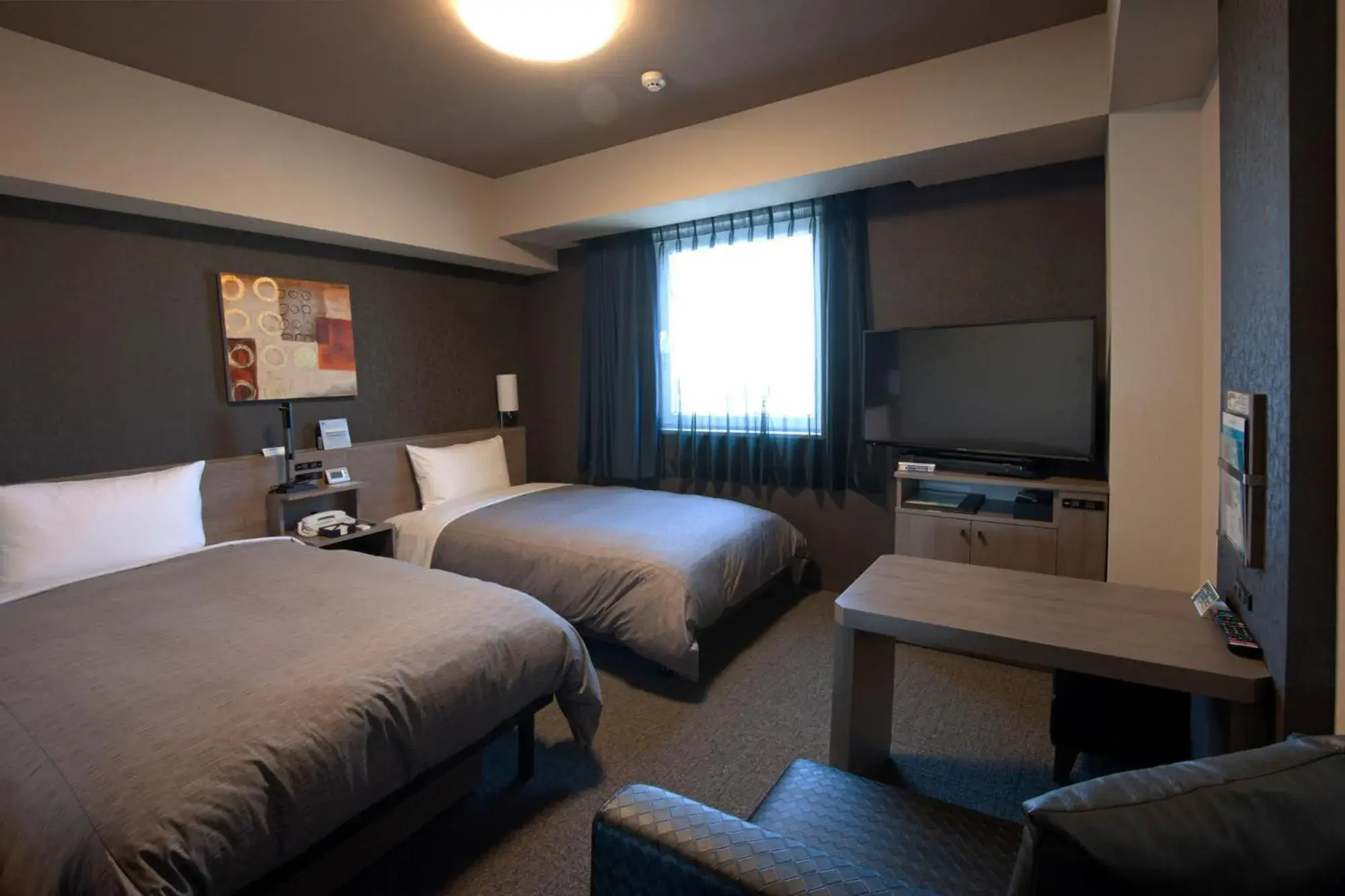 Photo of the whole room, Bed in Hotel Route-Inn Yamagata South - in front of University Hospital -