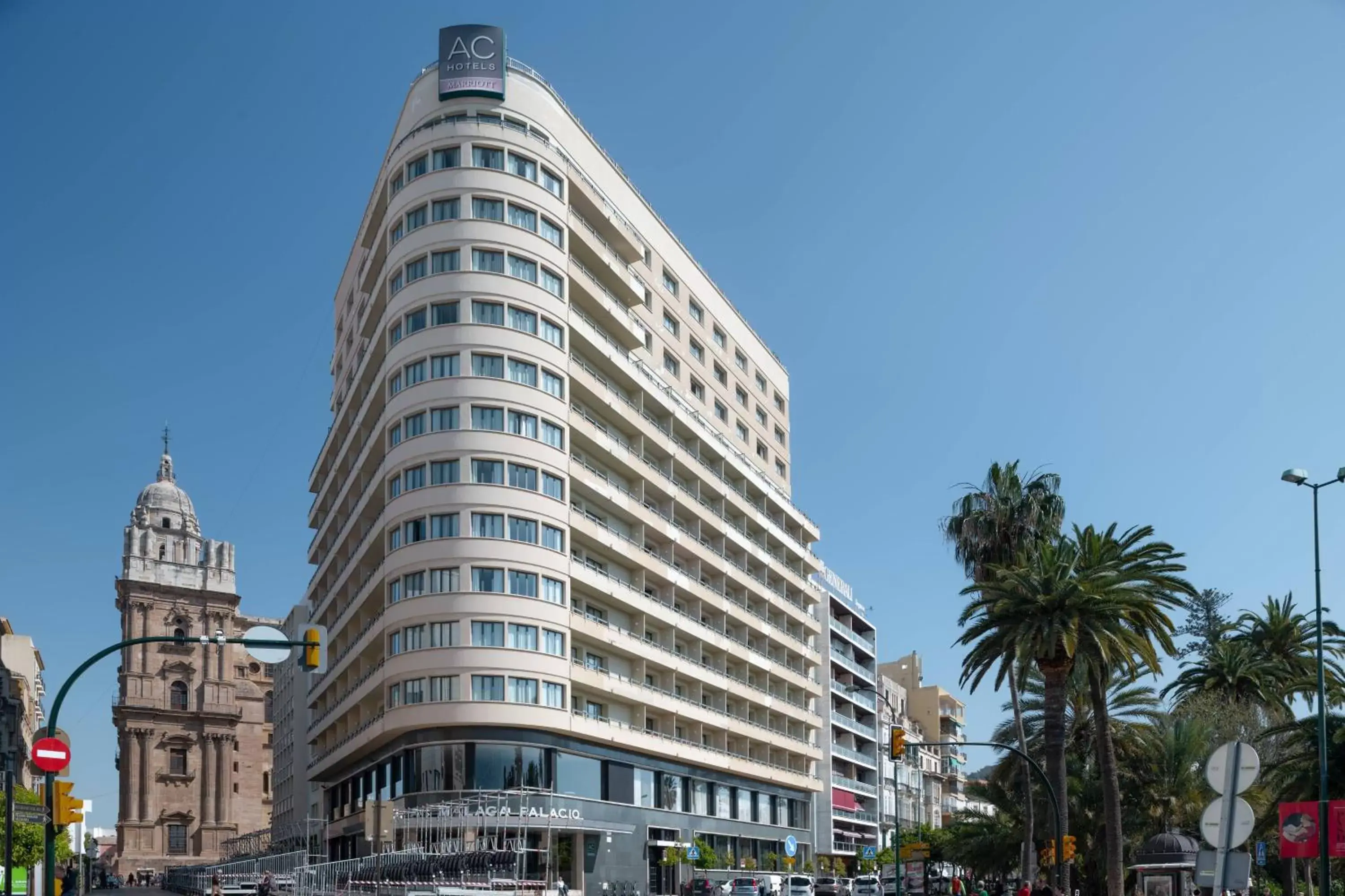 Property building in AC Hotel Málaga Palacio by Marriott