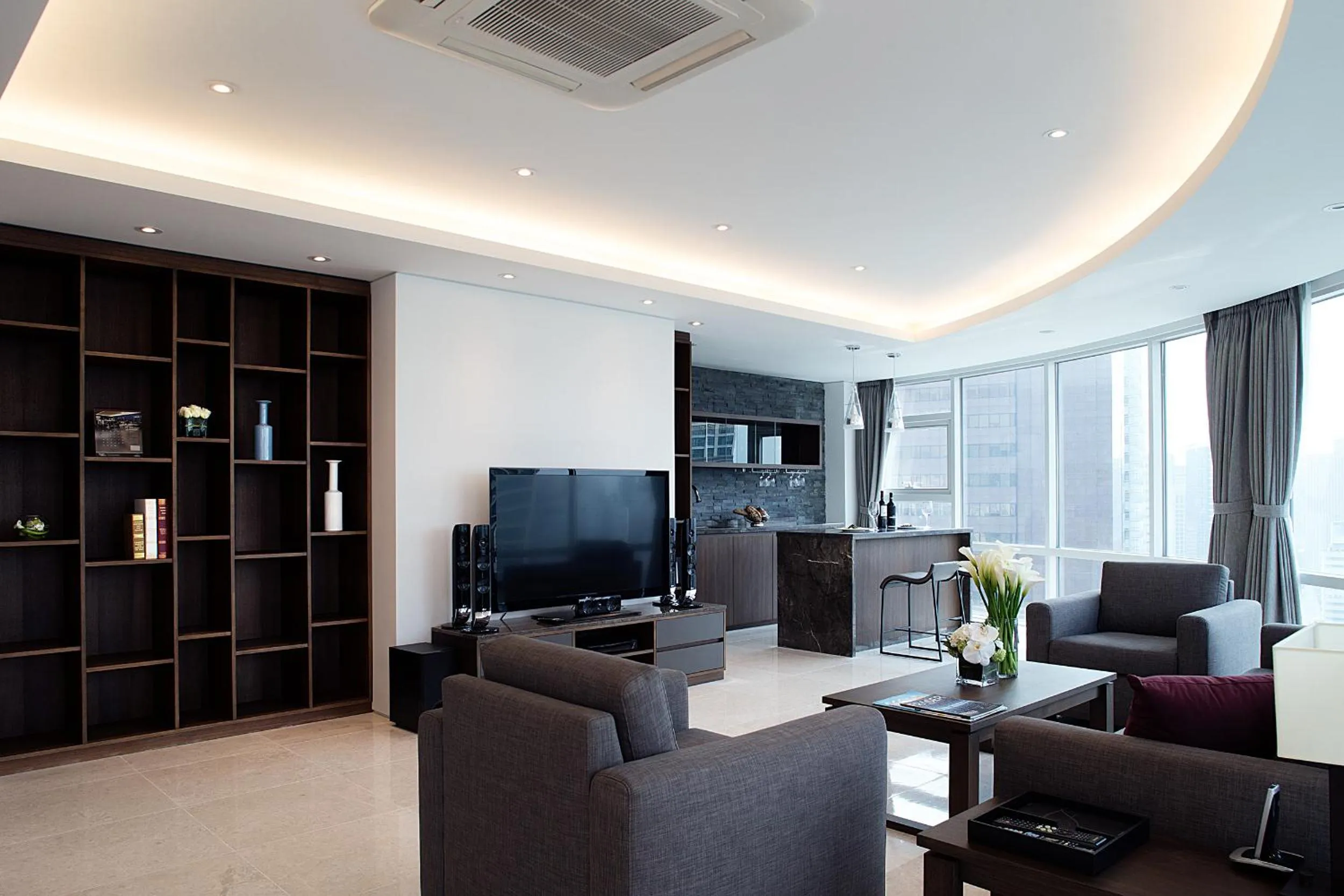 Living room in Fraser Place Central Seoul