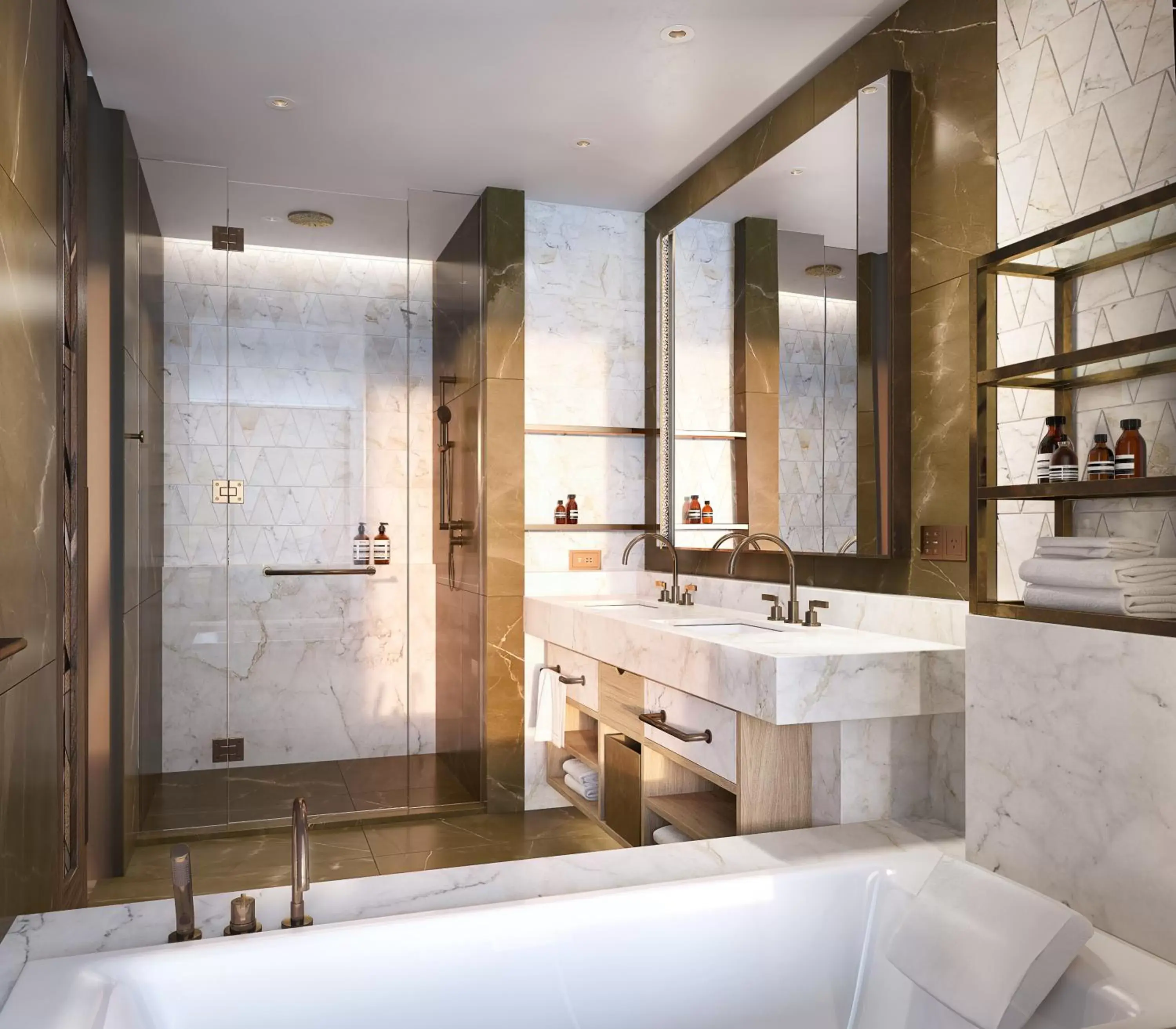 Shower, Bathroom in The Ritz-Carlton, Melbourne