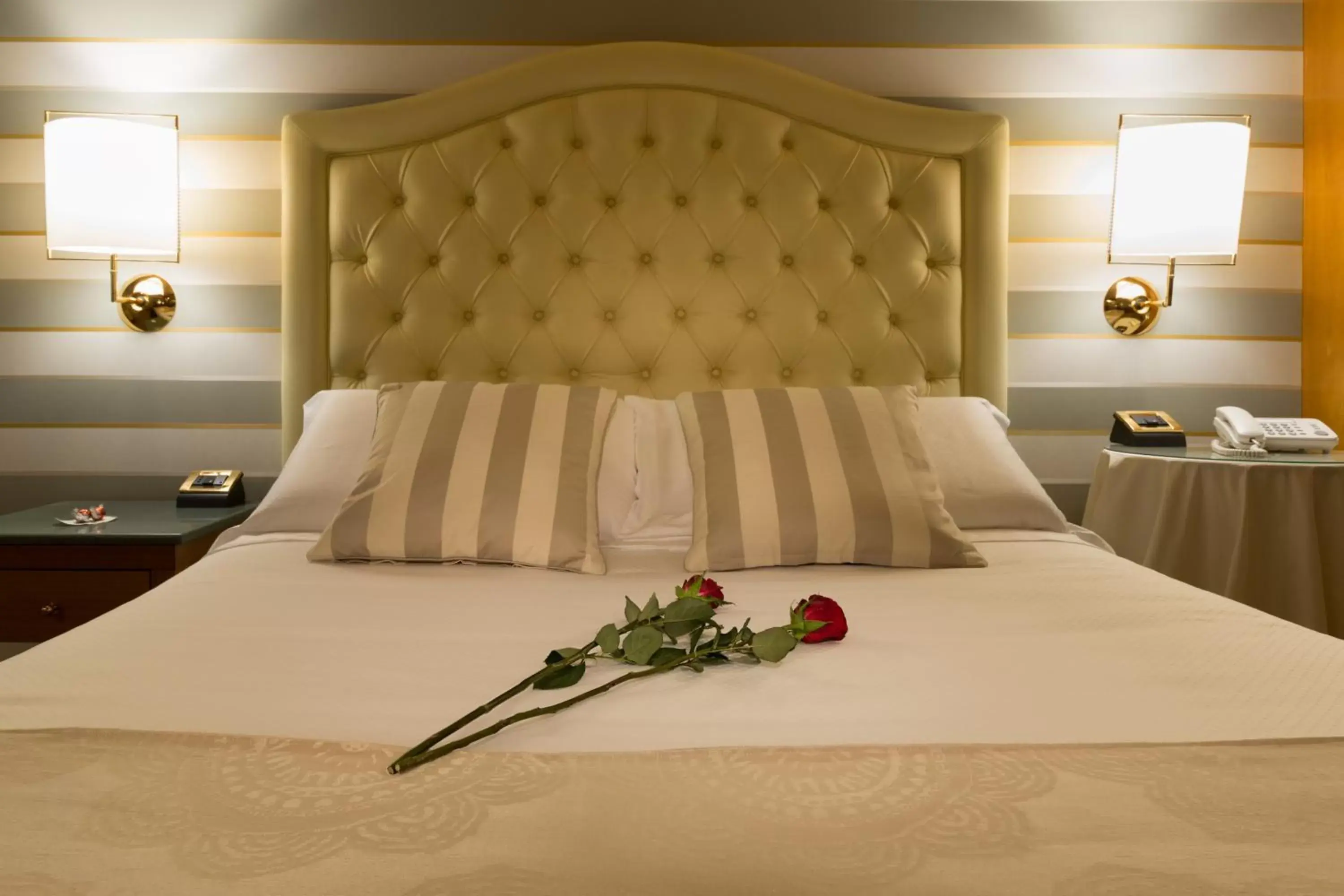 Decorative detail, Bed in Hotel Motel Visconteo