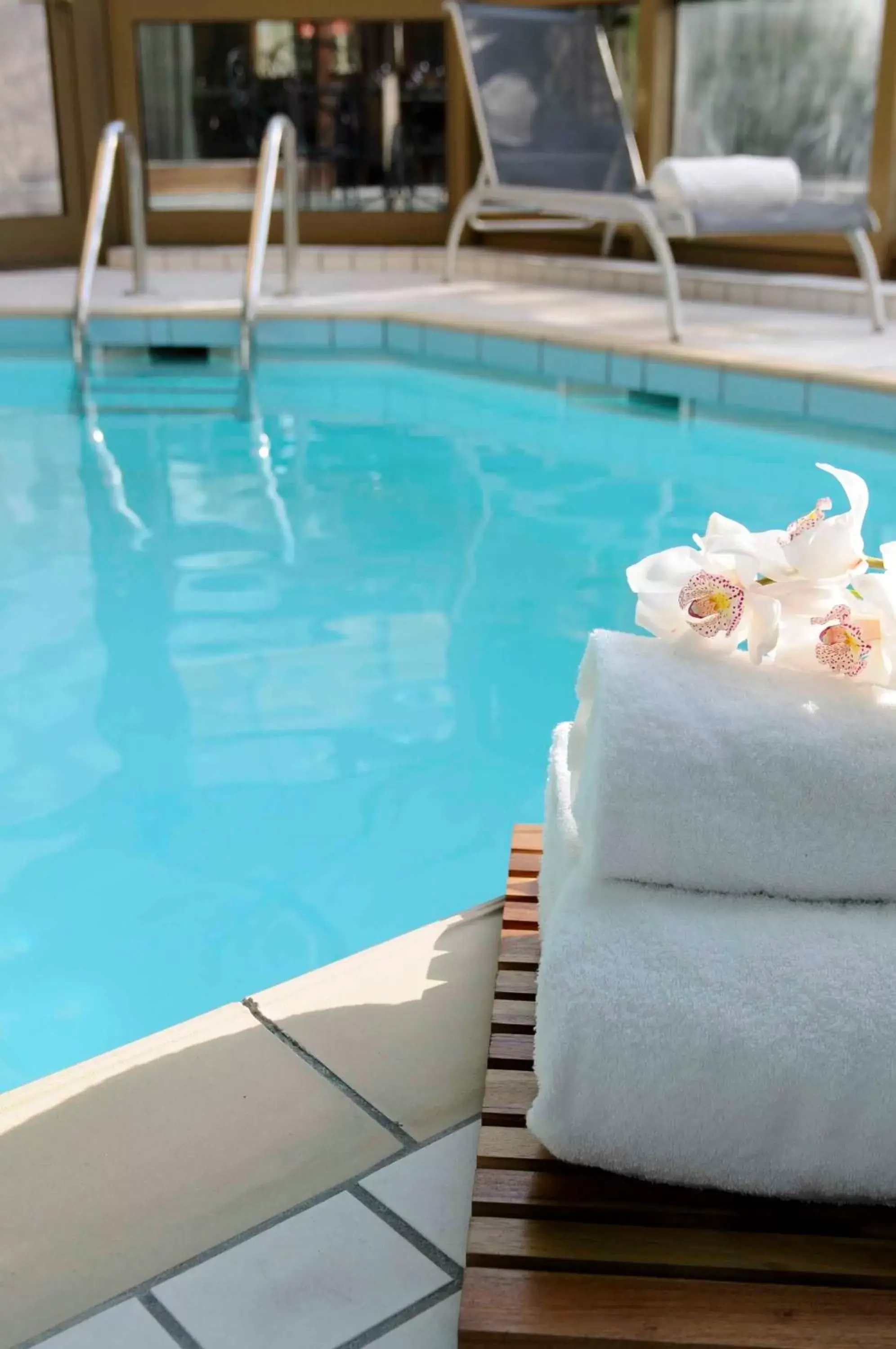 Swimming Pool in Hôtel Restaurant La Tourmaline