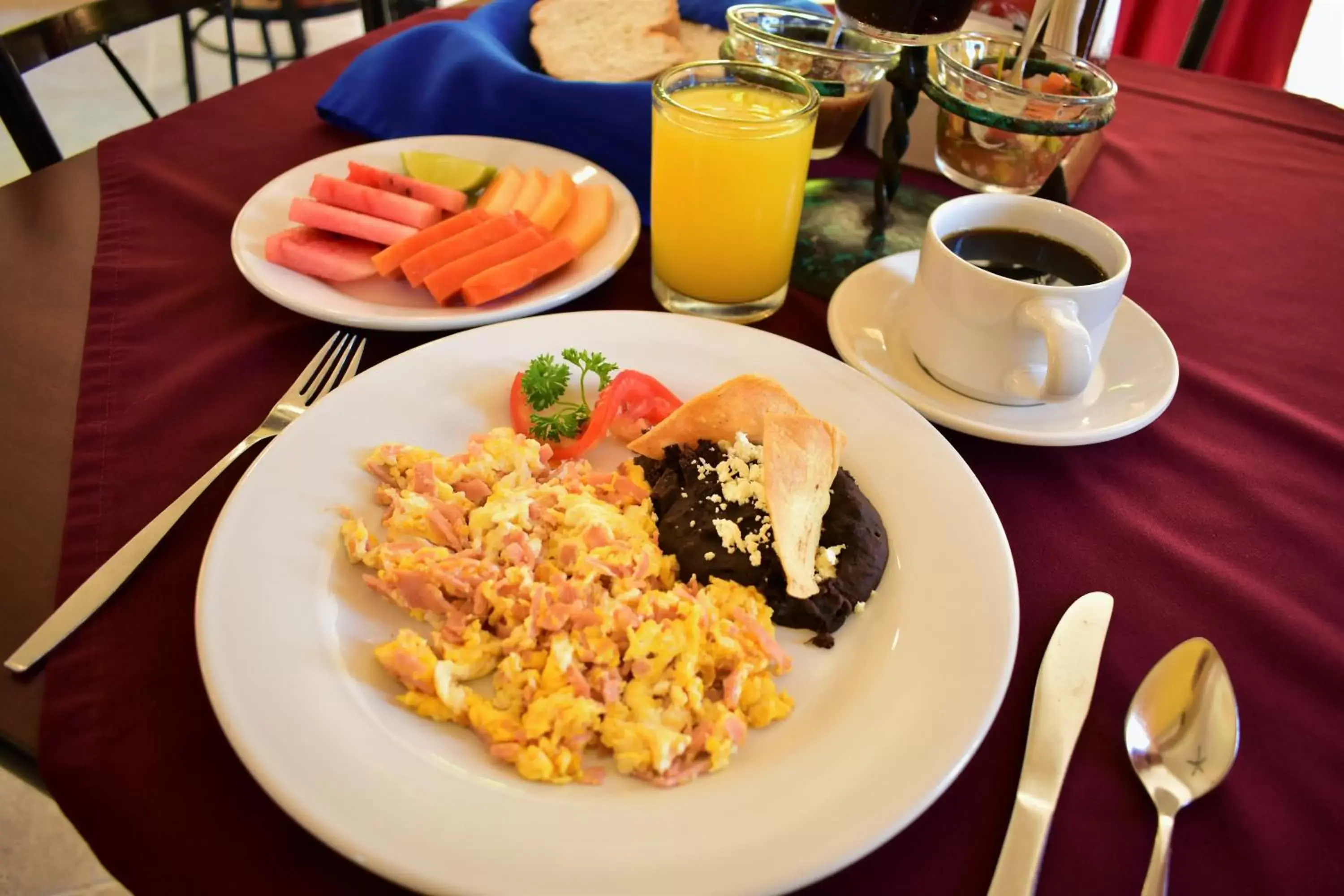 Breakfast in Hotel Maya Tulipanes Palenque