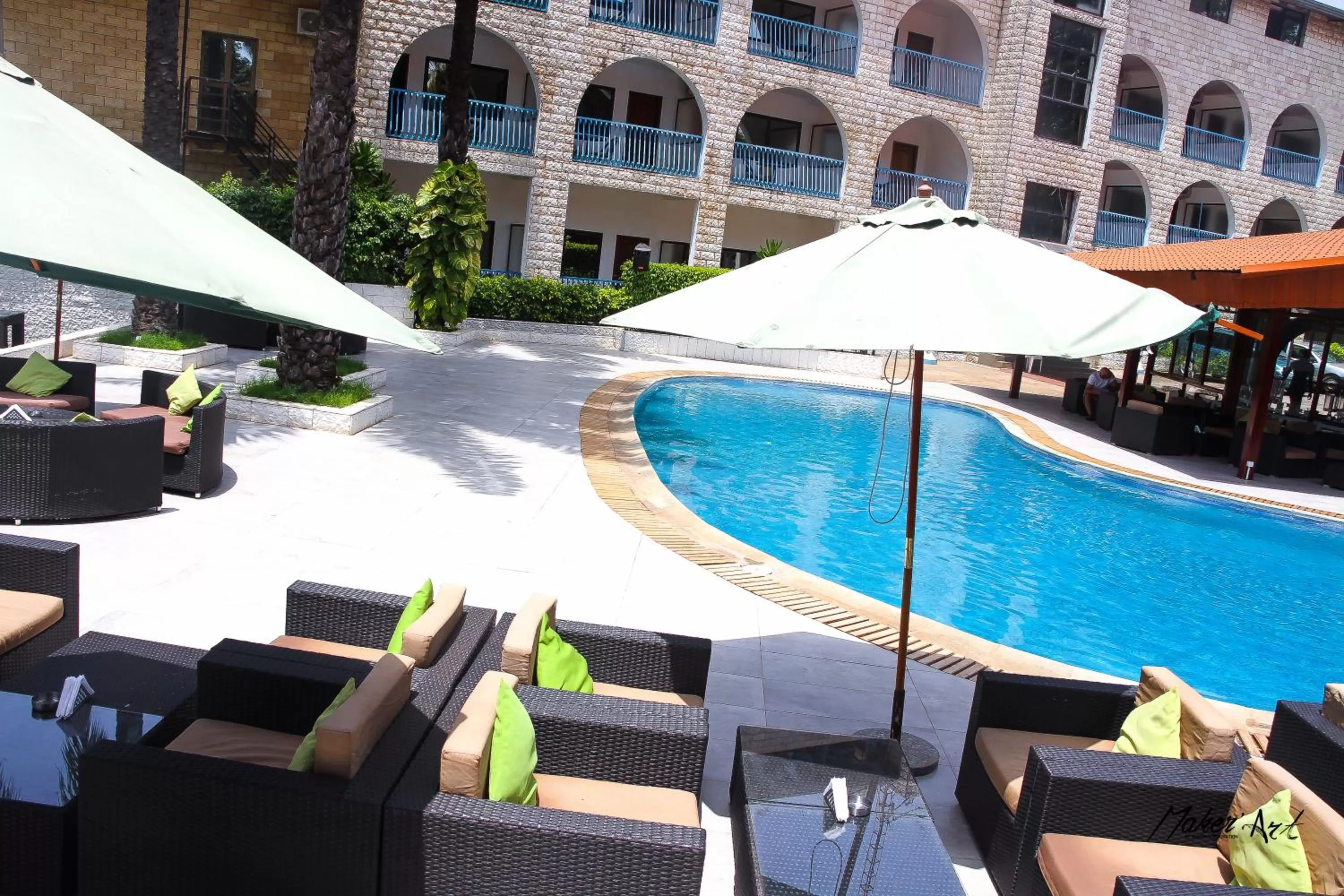 Pool view in Riviera Taouyah Hotel