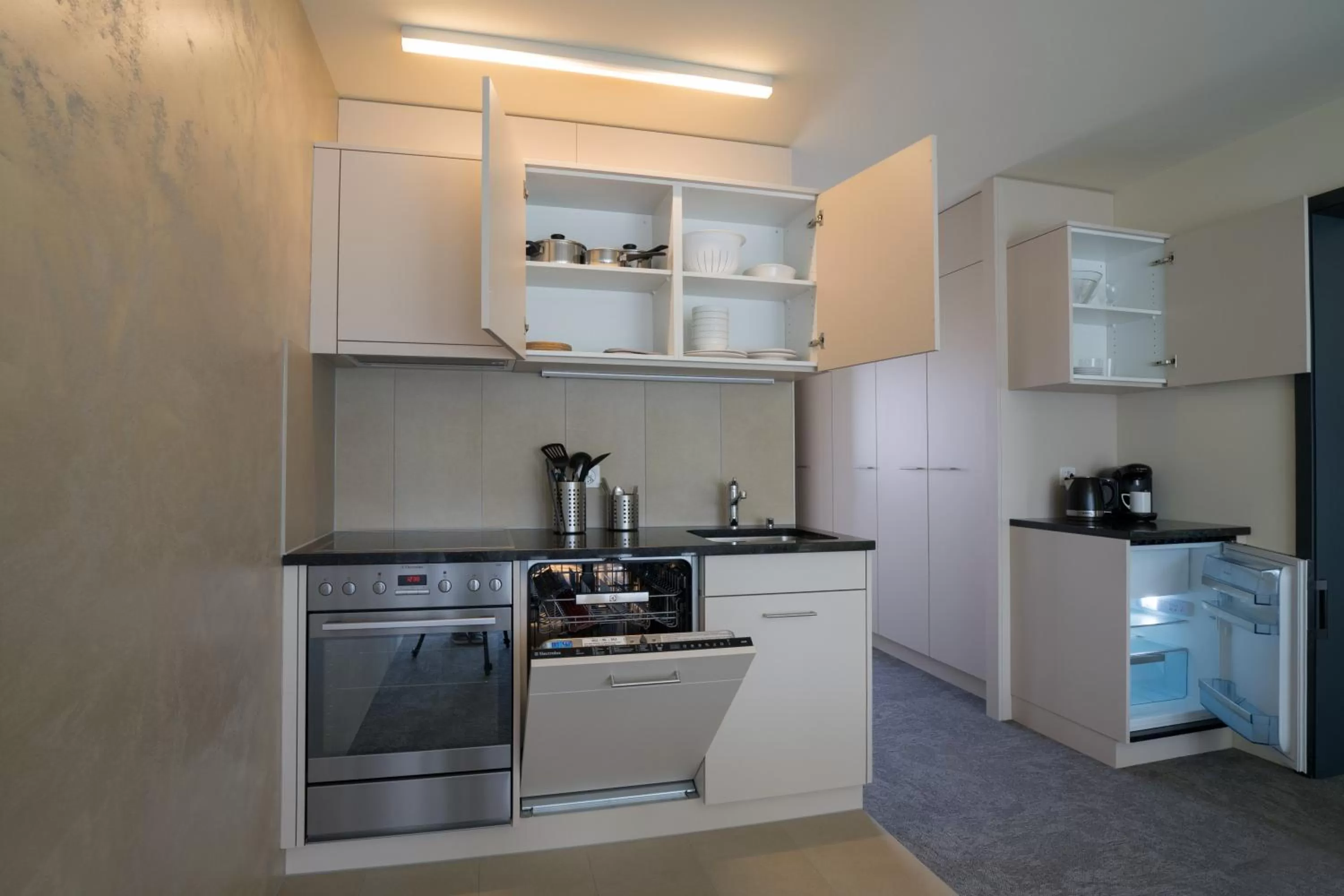 Kitchen or kitchenette in wohnMOTEL - Hinterforst