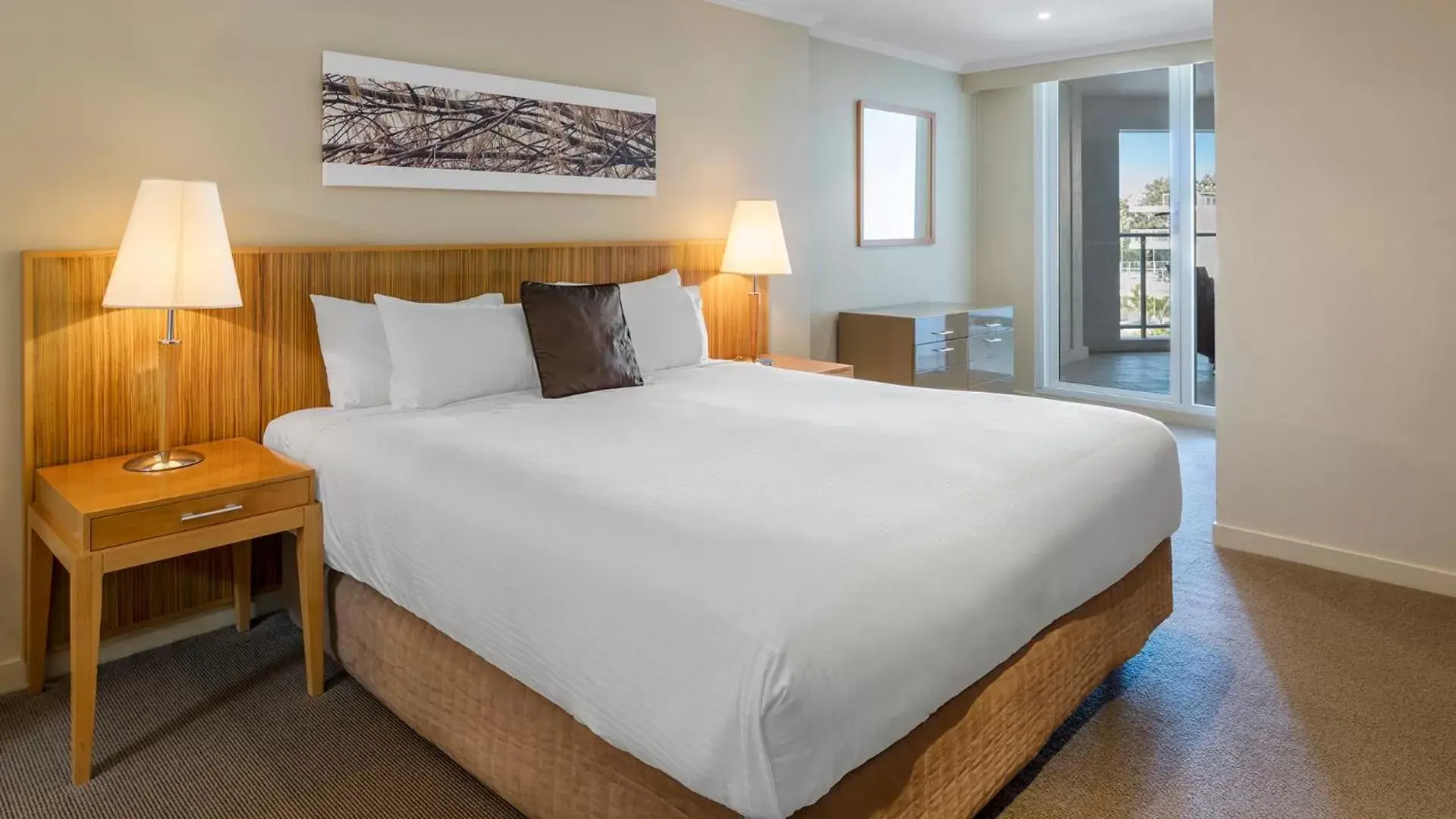 Bedroom, Bed in Oaks Hervey Bay Resort and Spa