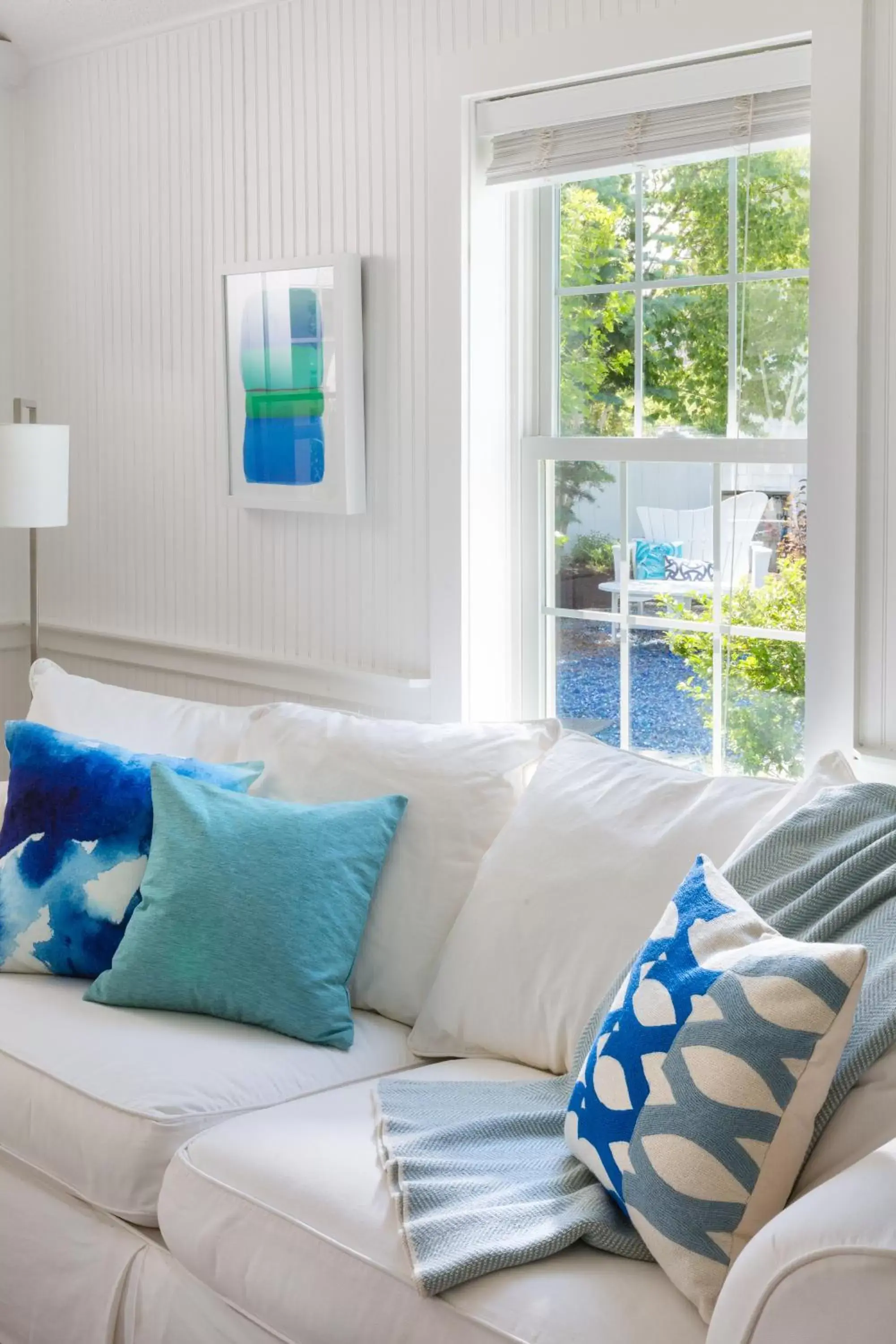 Decorative detail, Seating Area in Blue - Inn on the Beach