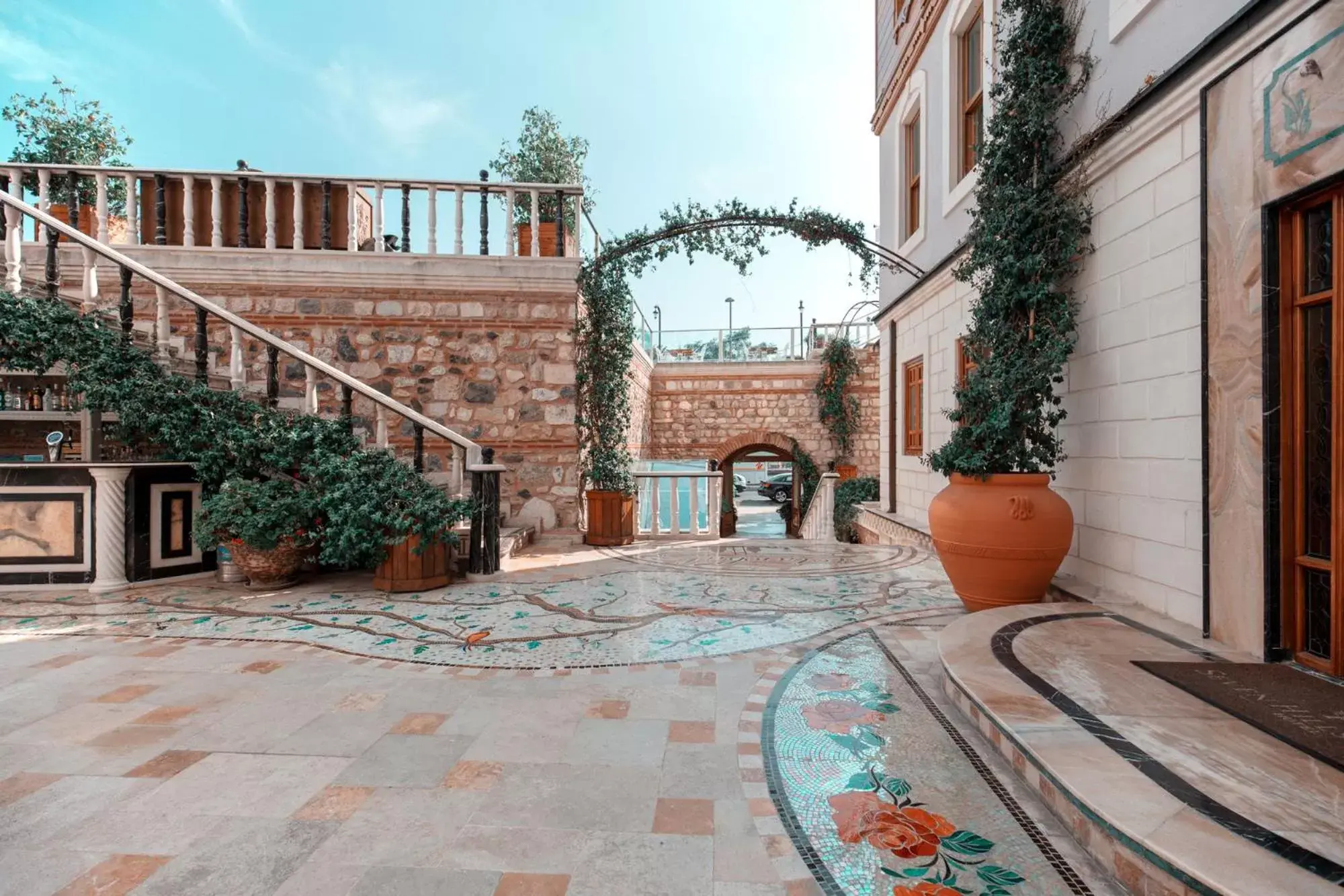 Patio in Seven Hills Palace & Spa