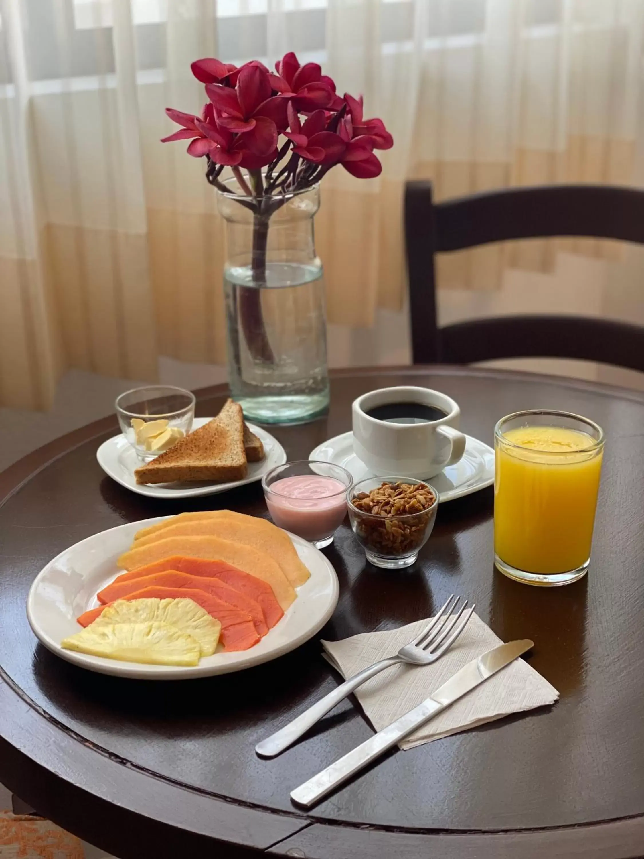 Continental breakfast in Hotel Las Golondrinas