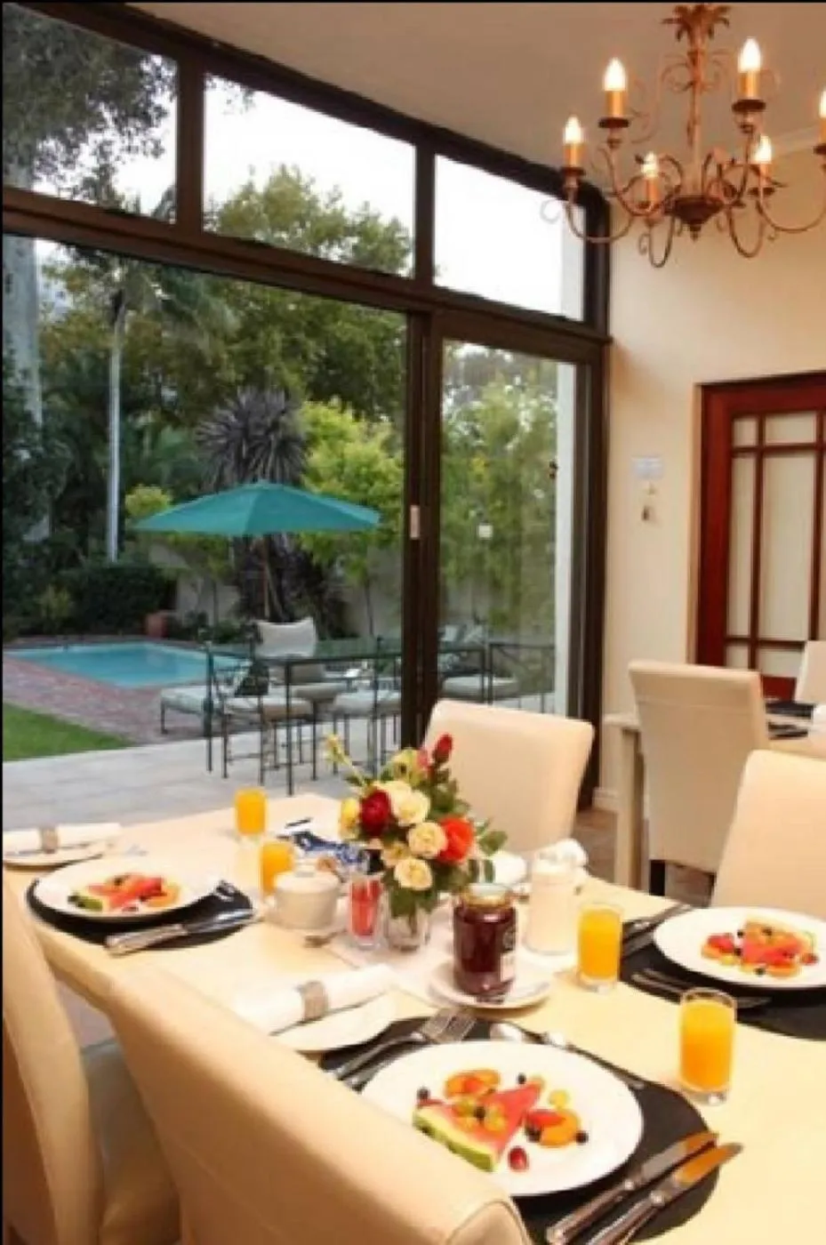 Swimming pool in Riversong Guest House