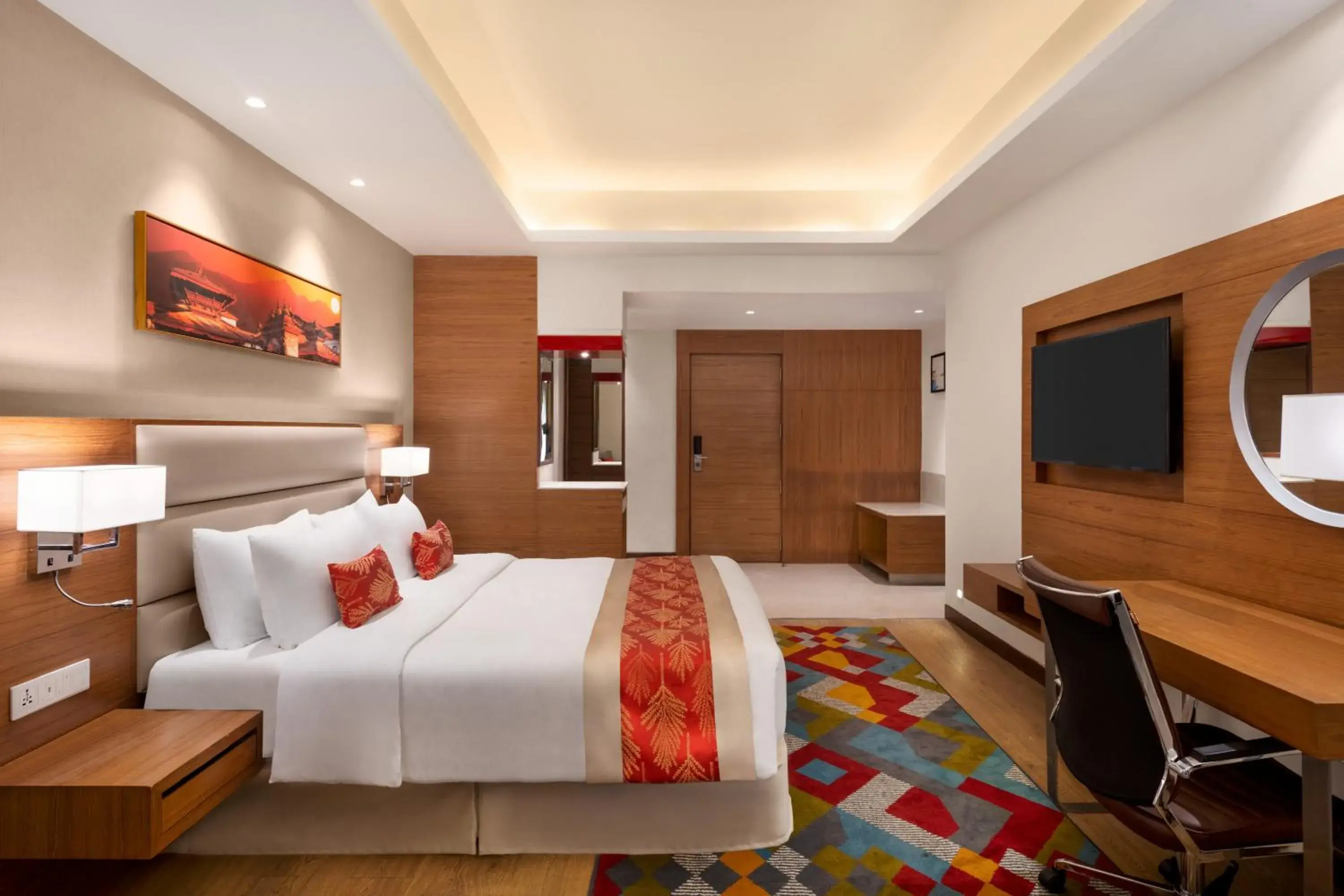 Bed in Ramada Encore by Wyndham Kathmandu Thamel