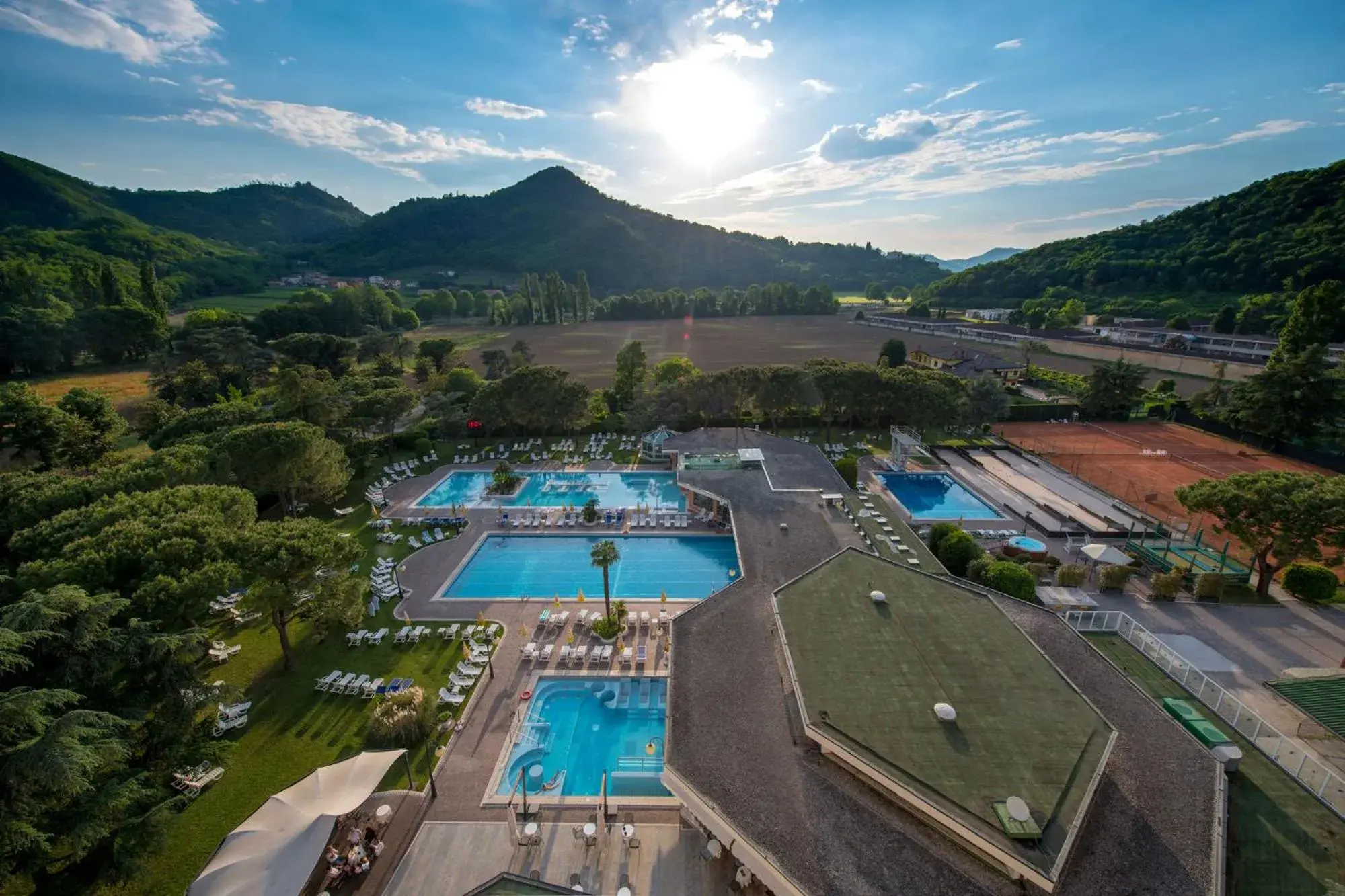 Spring, Pool View in Apollo Terme Hotel