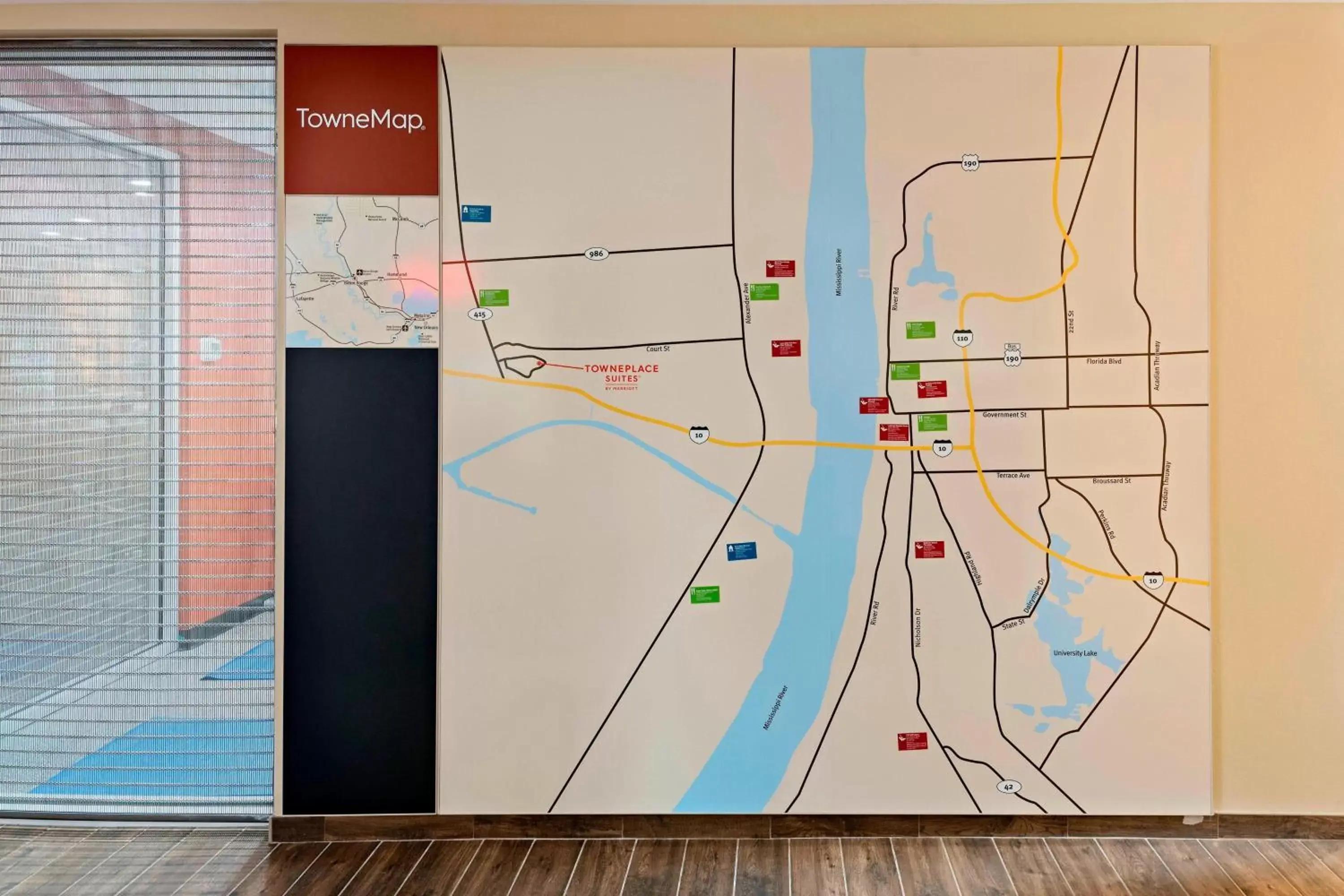 Location, Floor Plan in TownePlace Suites by Marriott Baton Rouge Port Allen