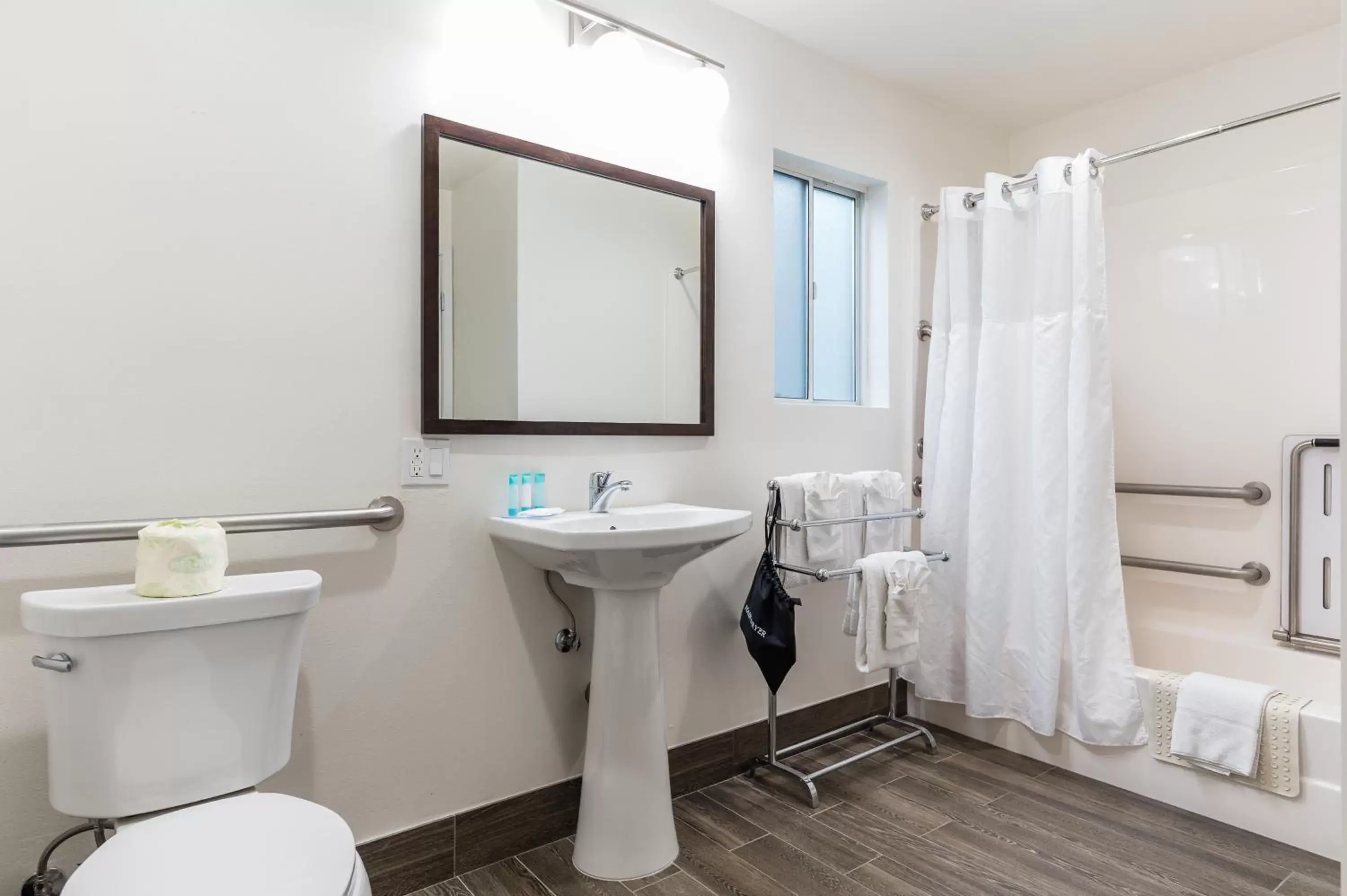 Bathroom in Alpine Inn near Convention Center and the Park