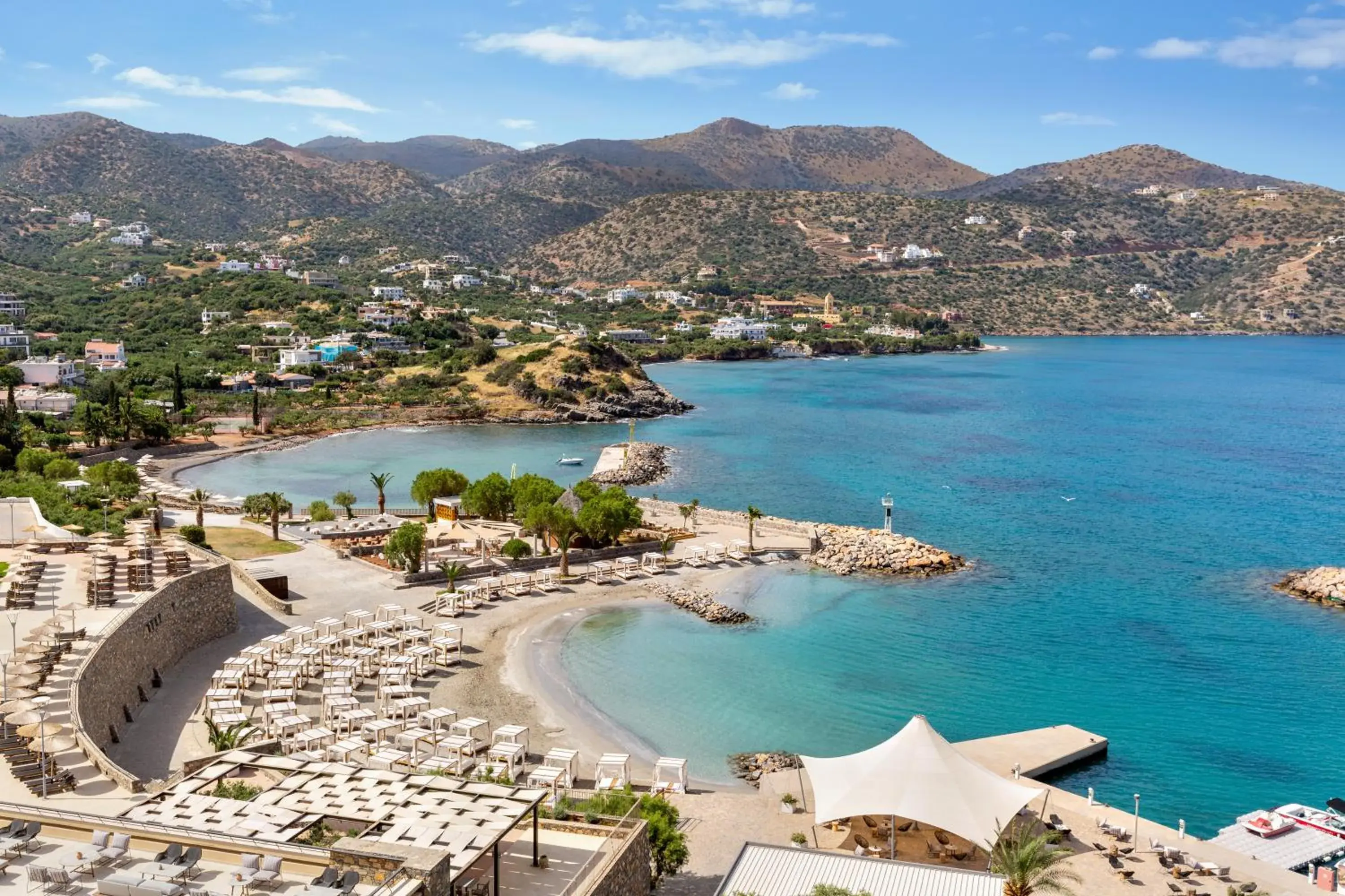 Beach, Bird's-eye View in Wyndham Grand Crete Mirabello Bay