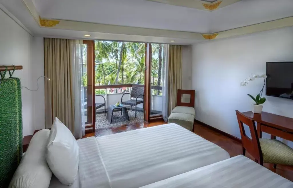 Balcony/Terrace, Bed in Prama Sanur Beach Bali