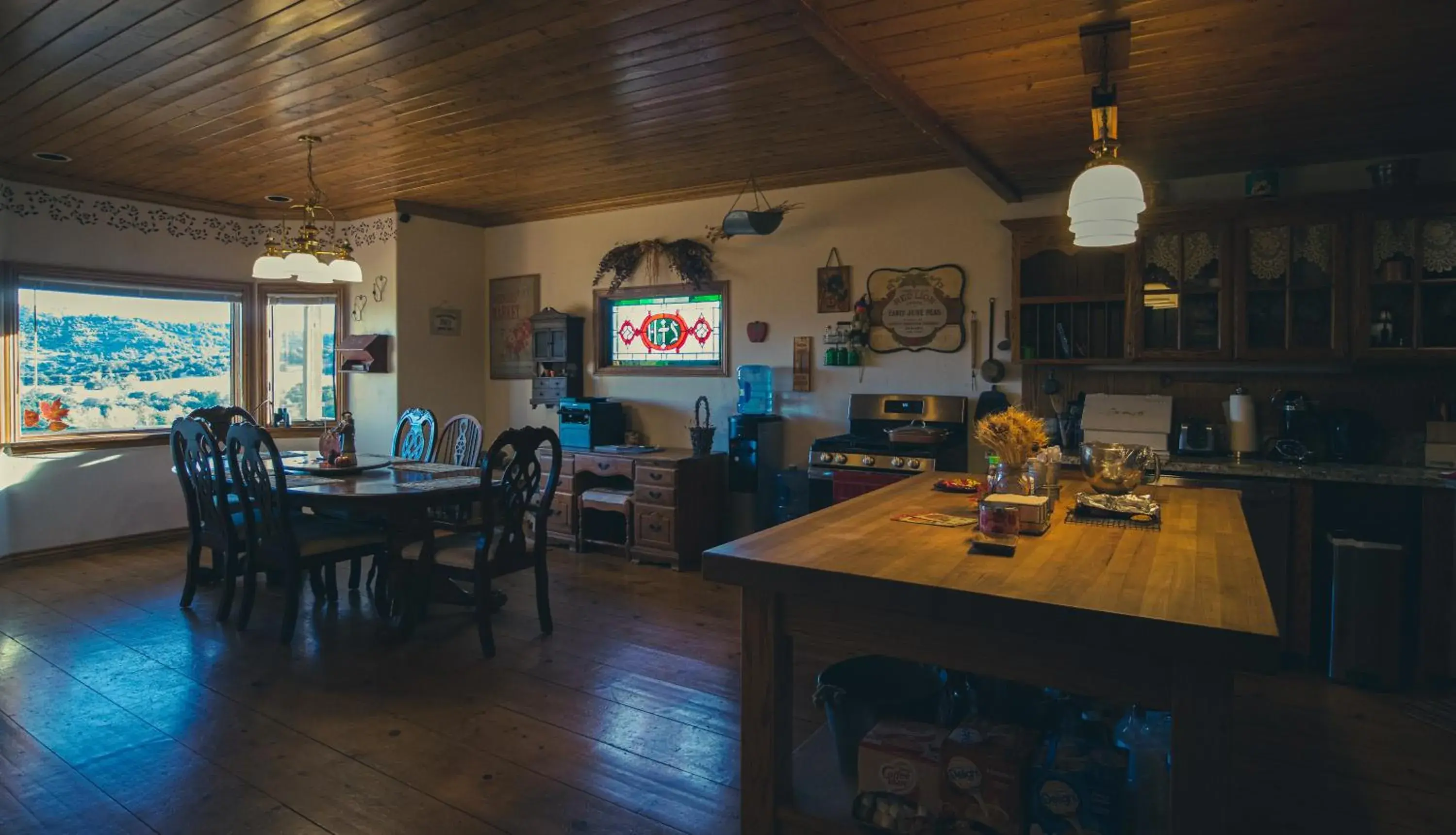 Dining area in Tucker Peak Lodge