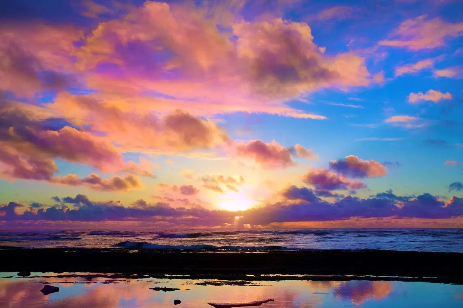 Beach, Sunrise/Sunset in OUTRIGGER Kaua'i Beach Resort & Spa