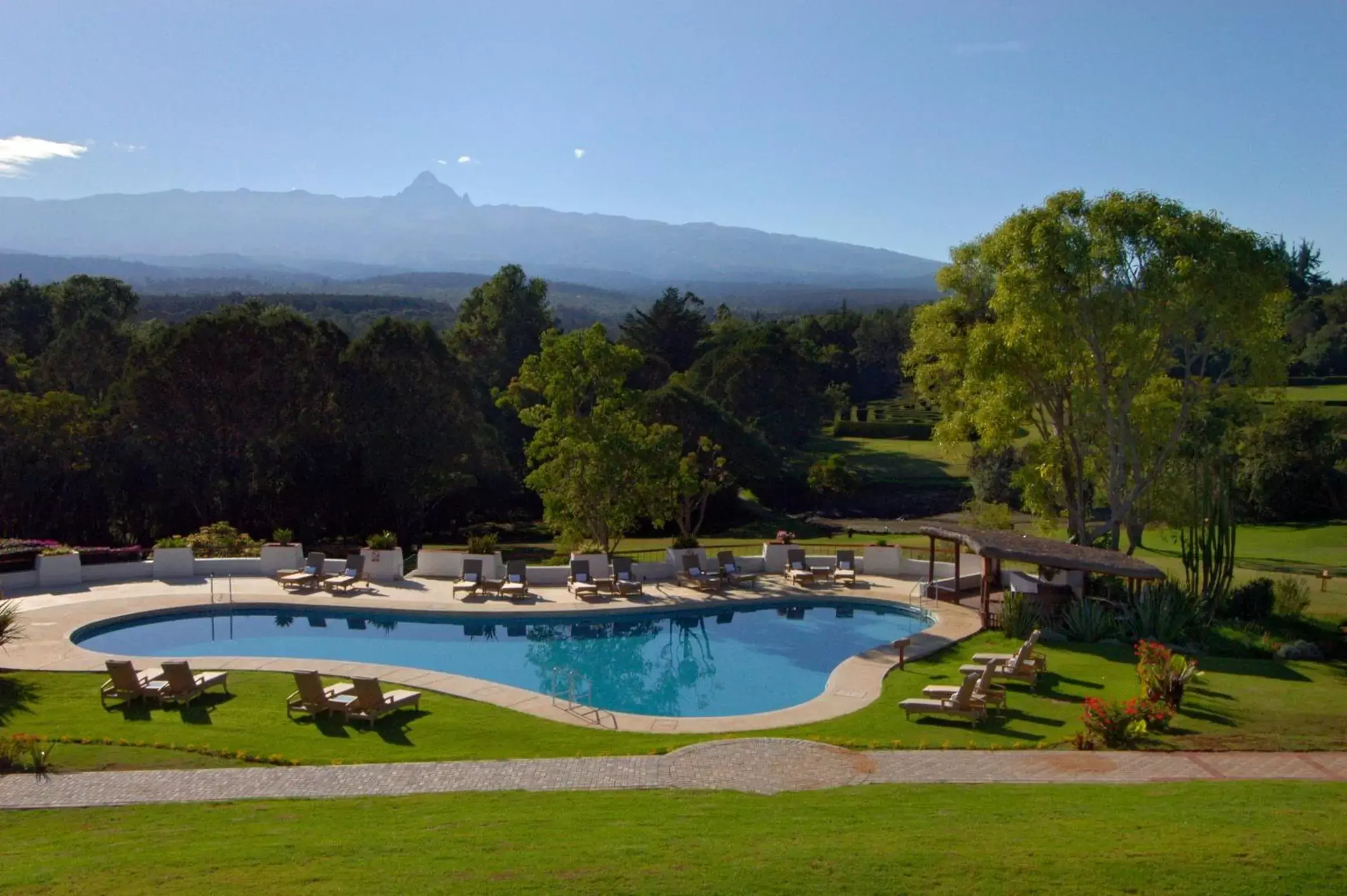 Swimming pool, Pool View in Fairmont Mount Kenya Safari Club