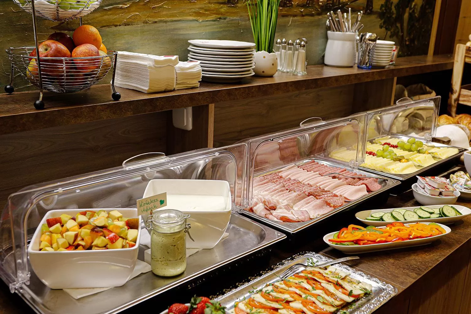 Buffet breakfast, Food in Pension Café Maier