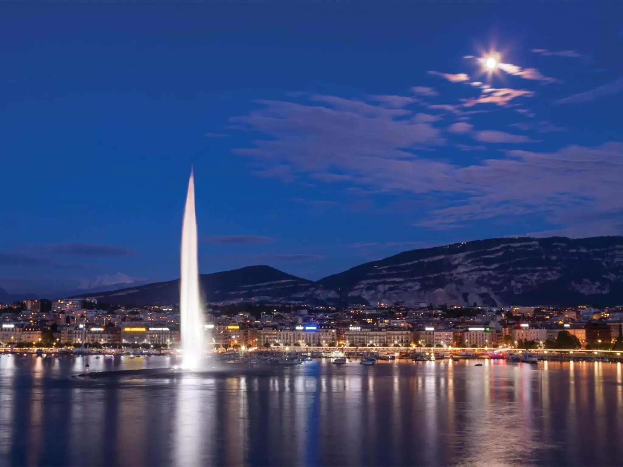 Night in Fairmont Grand Hotel Geneva