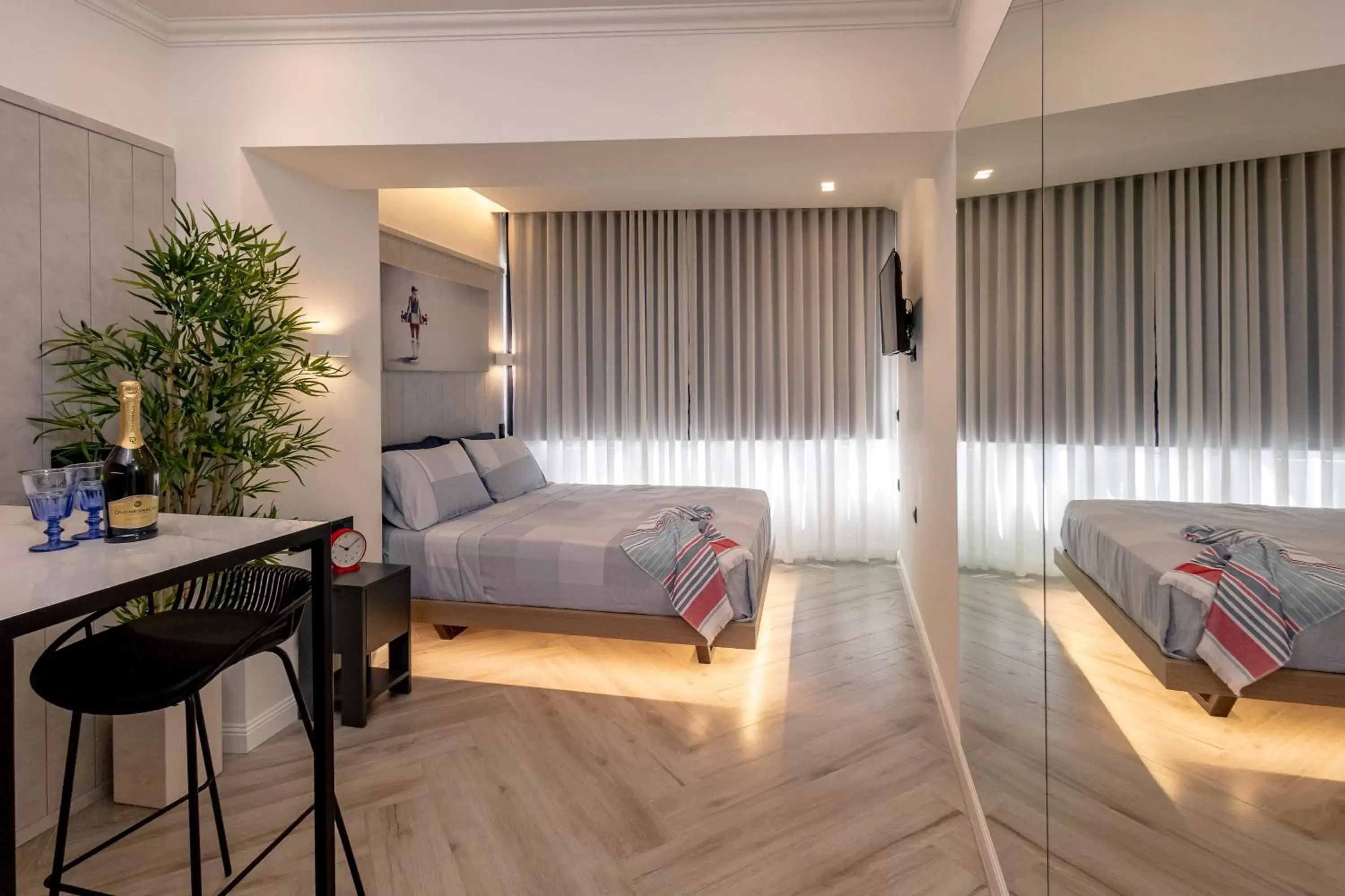 Bedroom, Bed in Triple A @ Trendy Psiri - Art & Nightlife