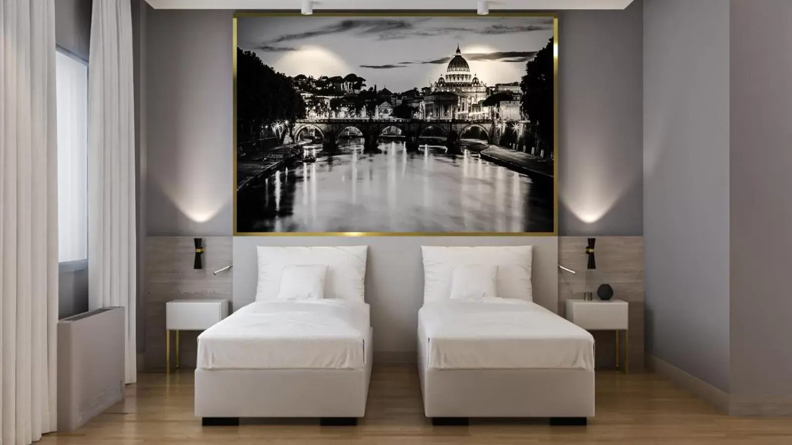 Bed in Hotel Marc'Aurelio