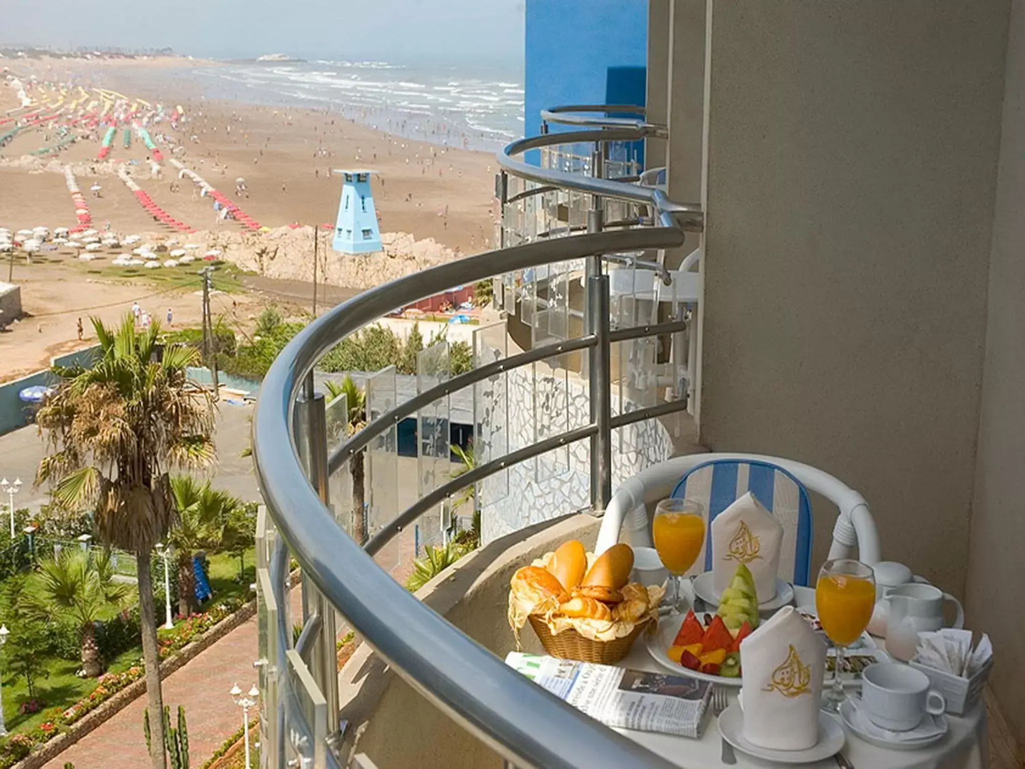 Balcony/Terrace in Hôtel Club Val d'Anfa Casablanca Ocean view