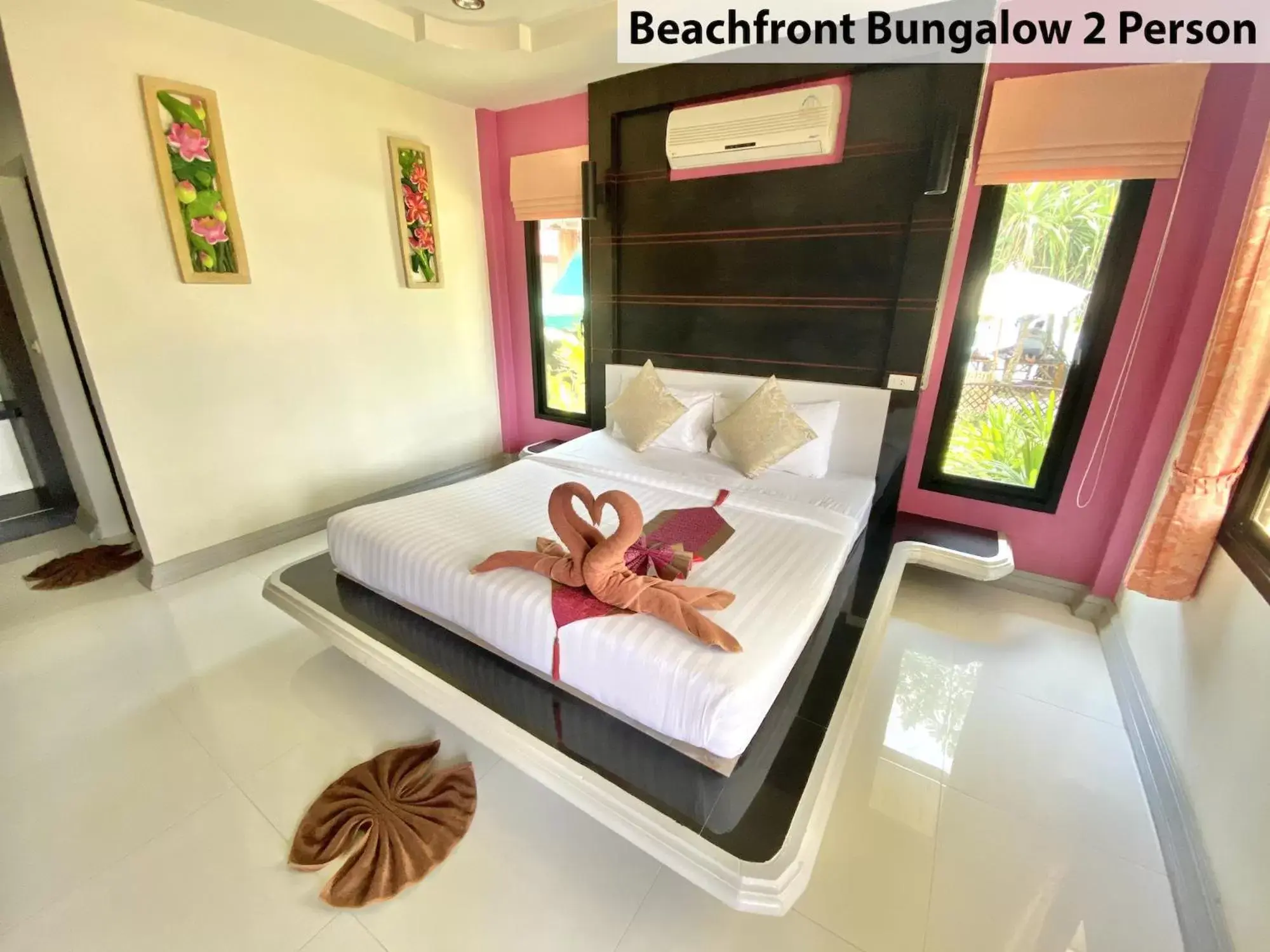 Bedroom, Bed in Lanta Emerald Bungalow