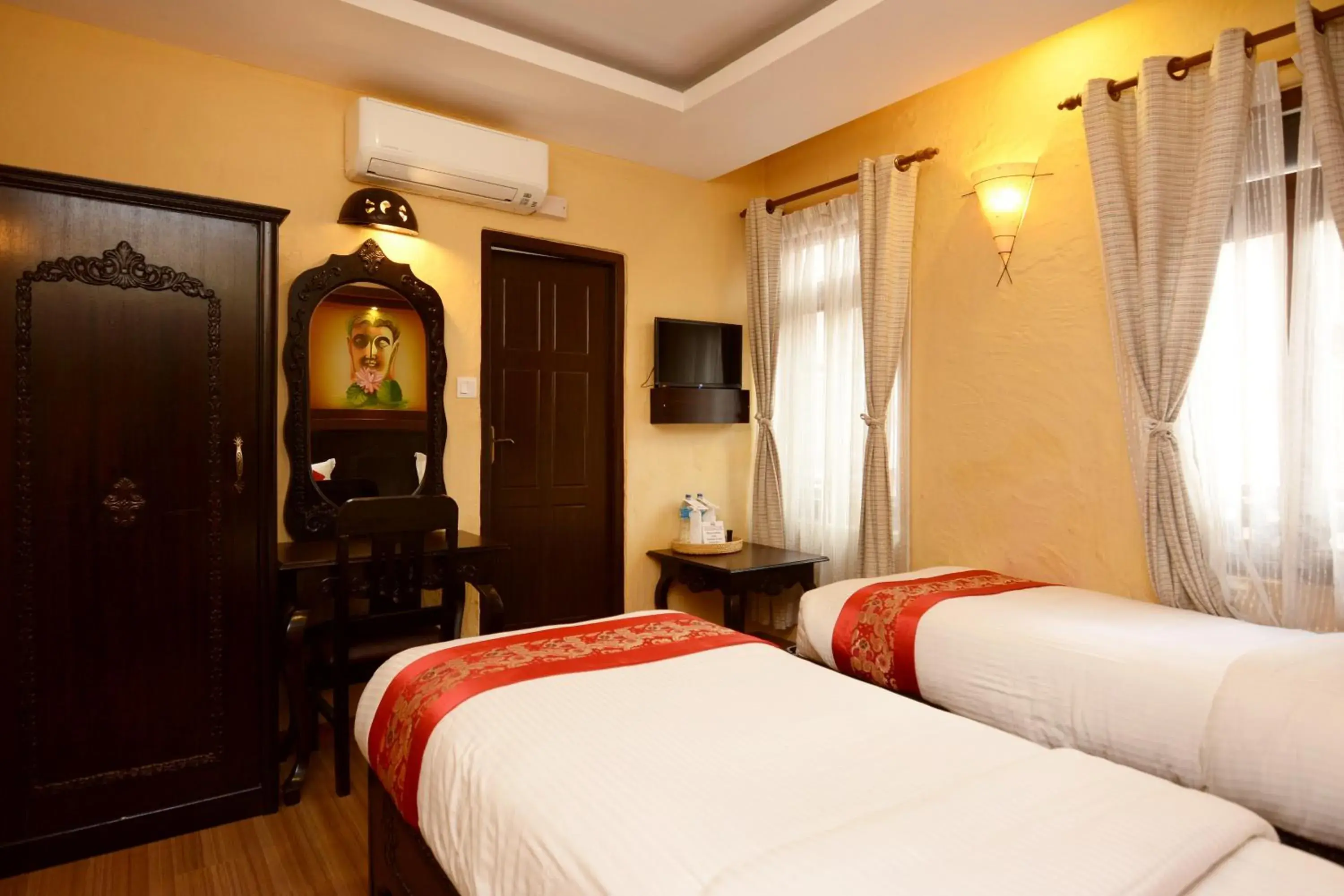 TV and multimedia, Bed in Kasthamandap Boutique Hotel