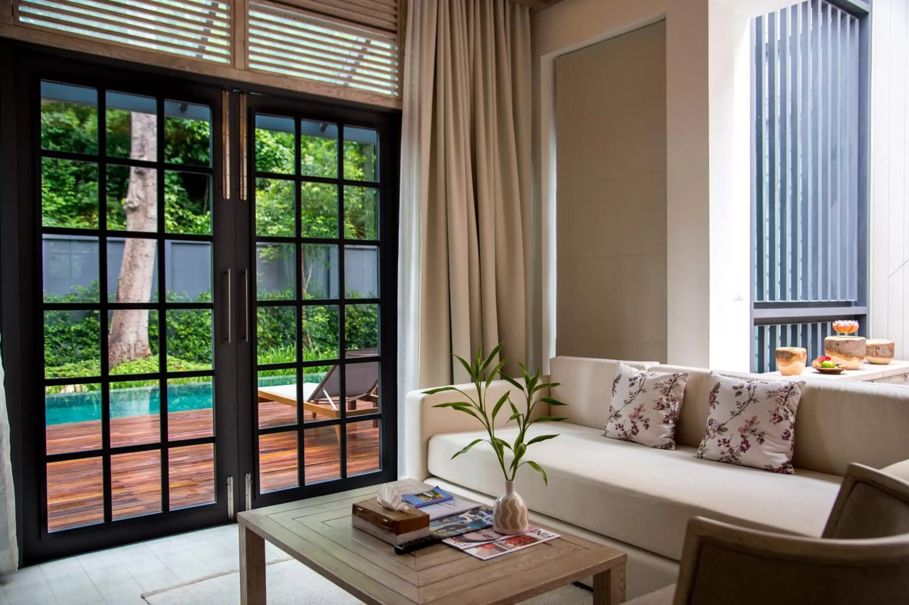 Living room, Pool View in Flora Creek Chiang Mai