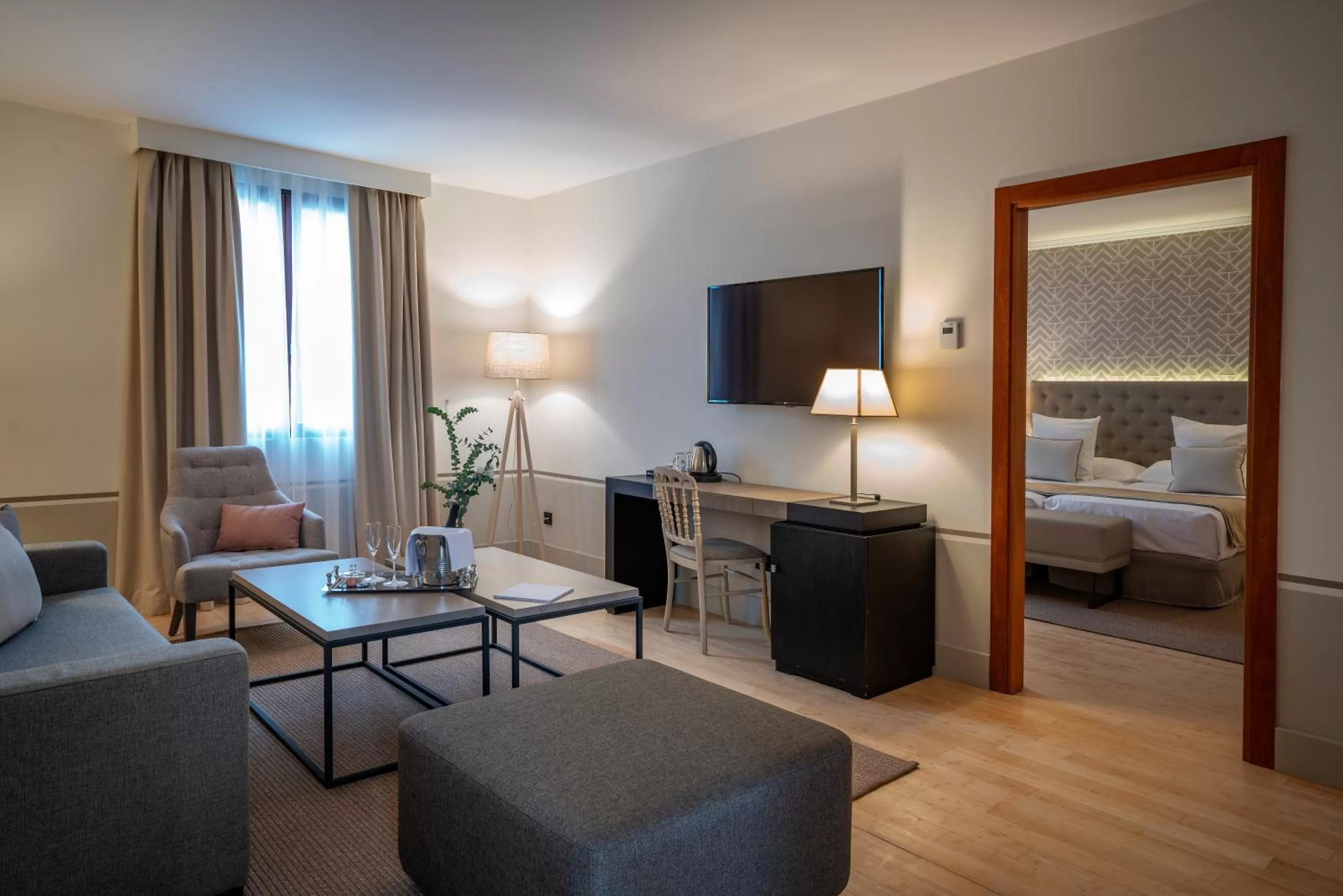 Living room, Bed in Hospes Palacio de Arenales & Spa